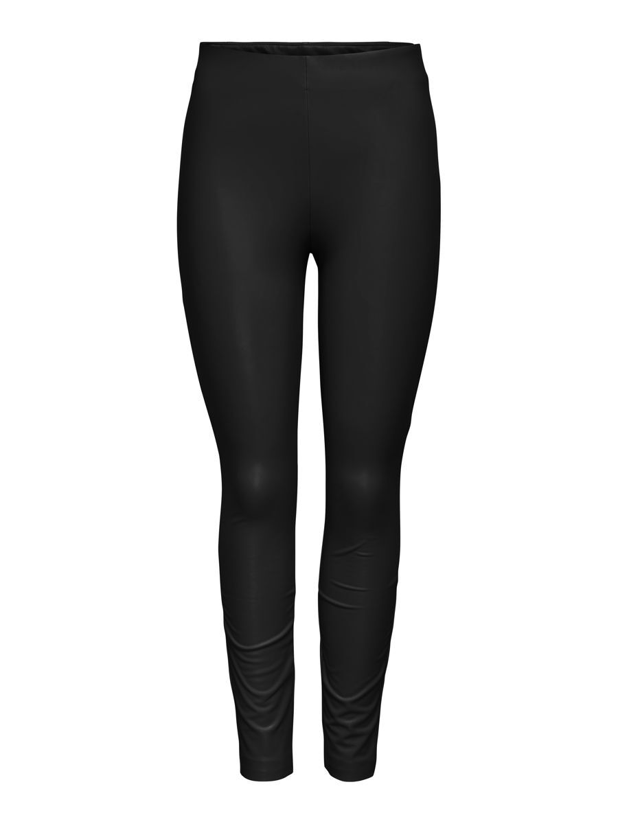 ONLY Tall High Waist Kunstleder- Leggings Damen Schwarz günstig online kaufen