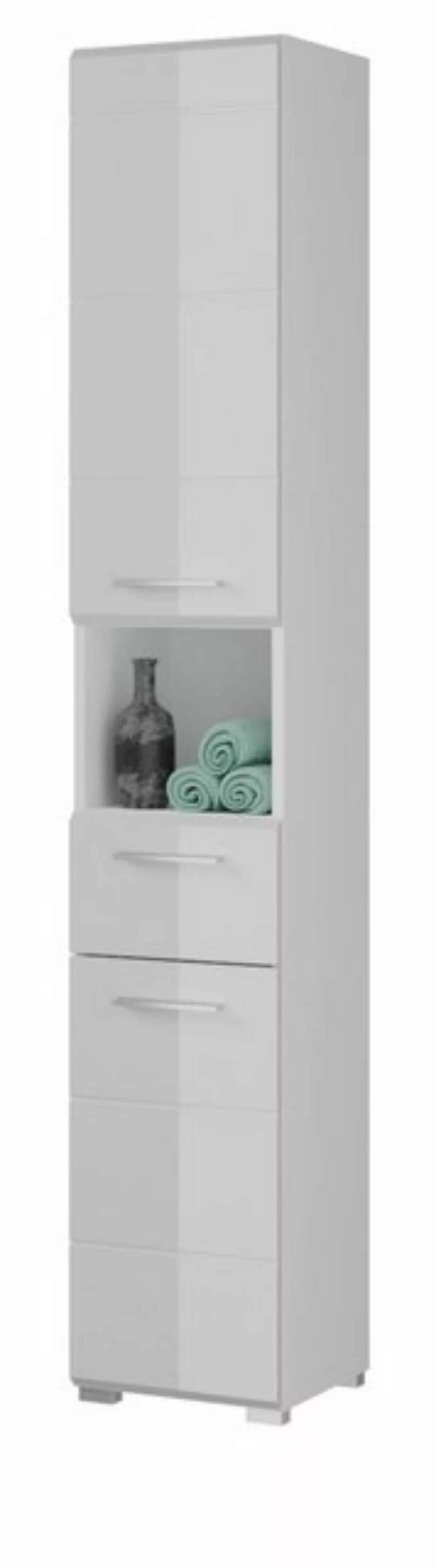 Inn.Furn Hochschrank Nino (in weiß Hochglanz, 30 x 182 cm) viel Stauraum günstig online kaufen