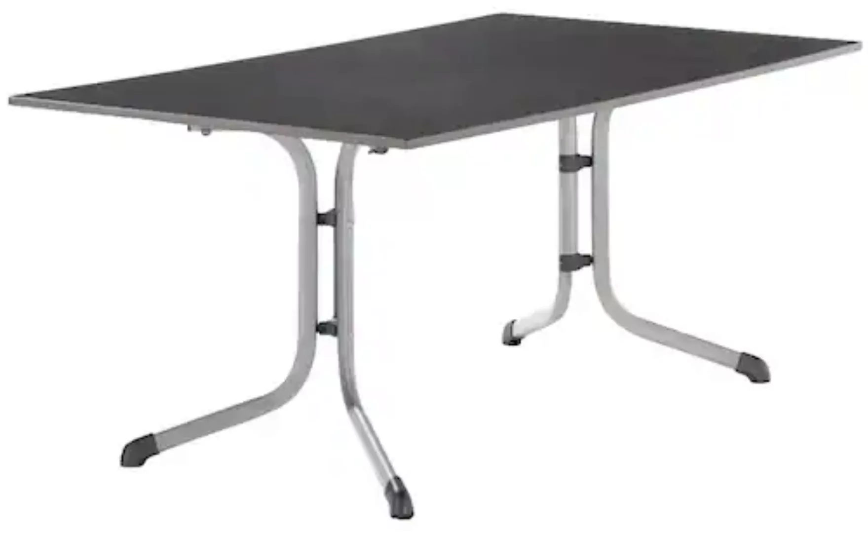 Sieger Klapptisch Quadratisch Silber/Graphit 95 cm x 165 cm günstig online kaufen