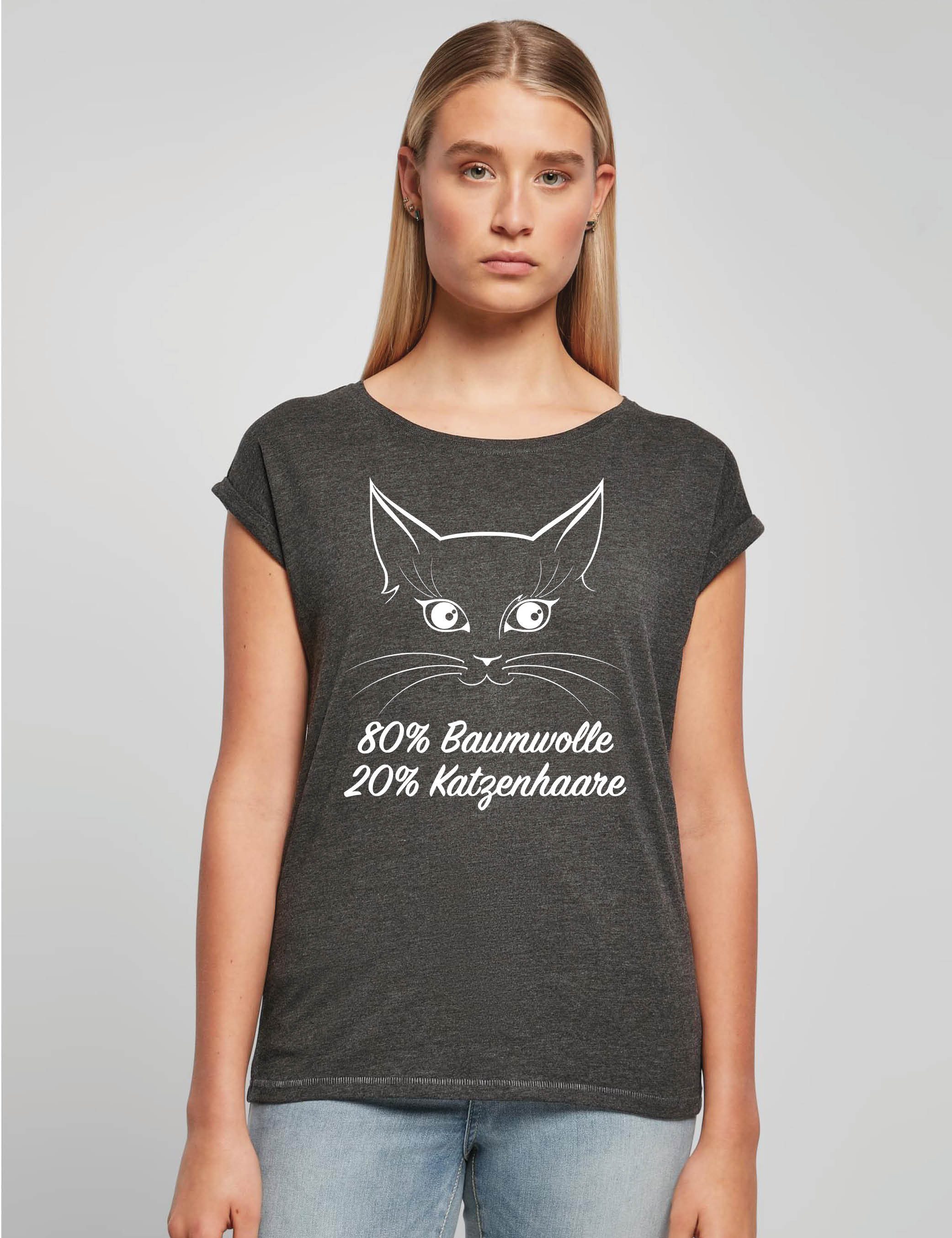 Youth Designz Print-Shirt "Katzenhaare" Damen T-Shirt günstig online kaufen