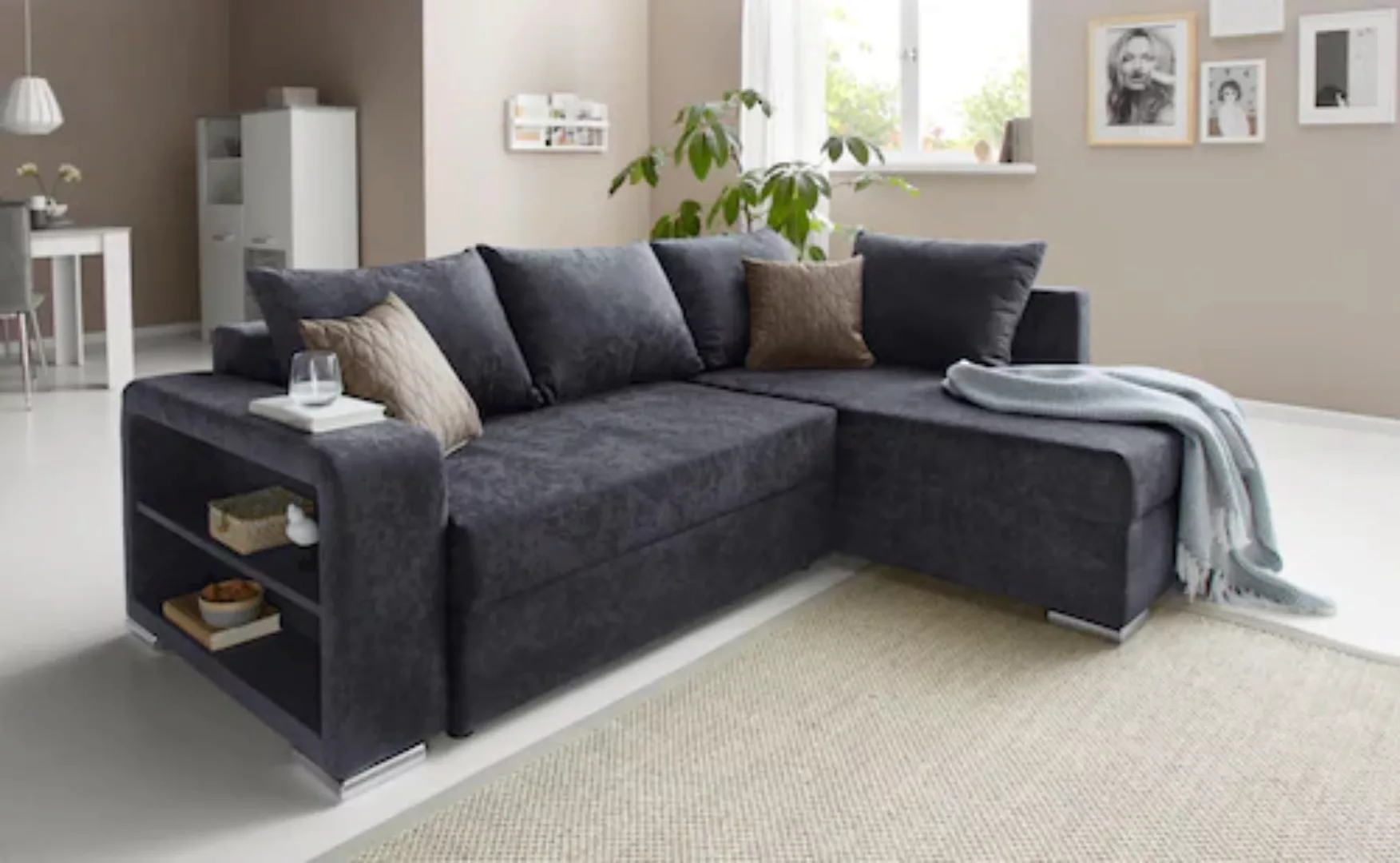 COLLECTION AB Ecksofa »John L-Form«, inklusive Bettfunktion und Bettkasten günstig online kaufen