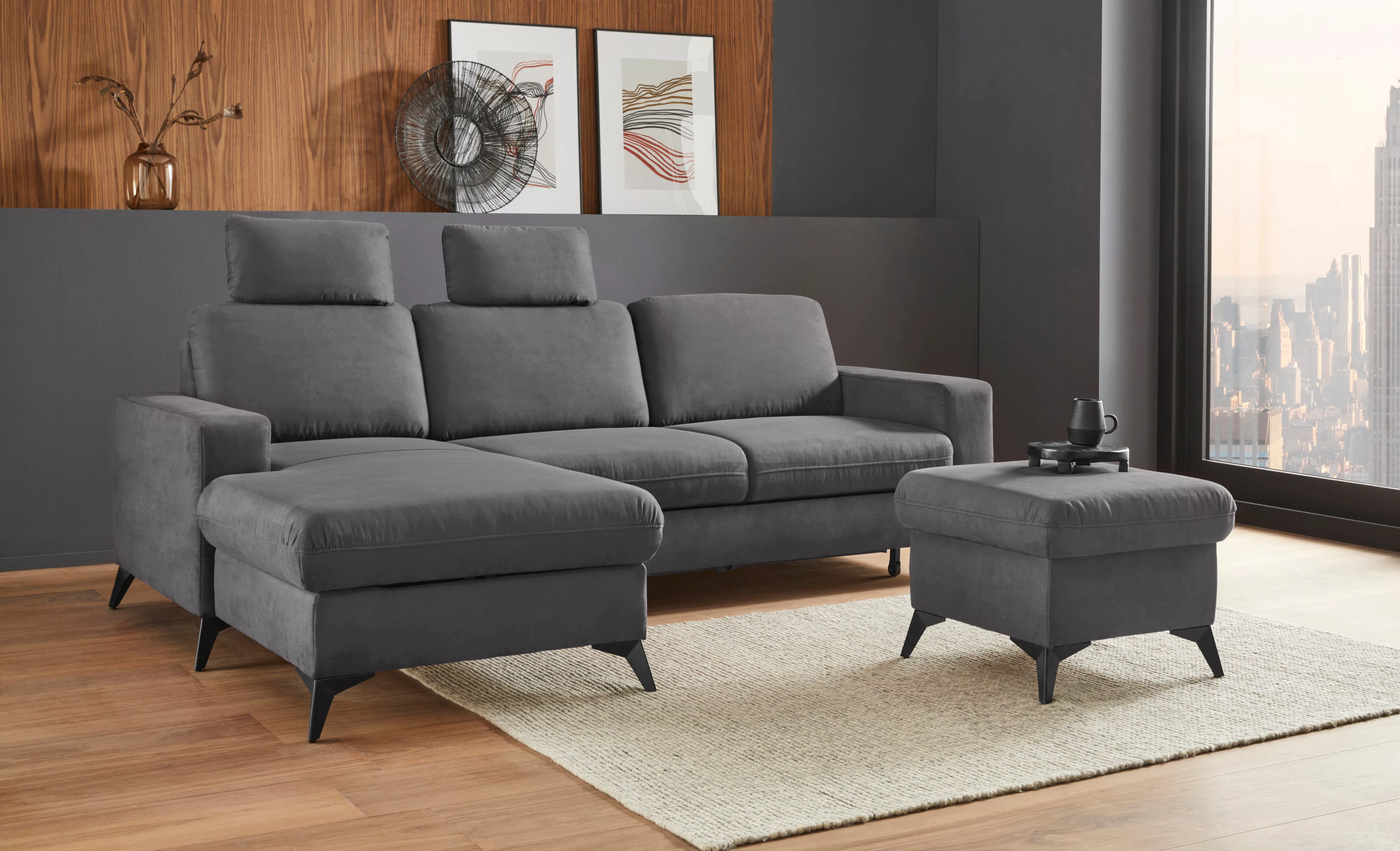 Places of Style Ecksofa Lolland L-Form, Wahlweise mit Bettfunktion und Bett günstig online kaufen