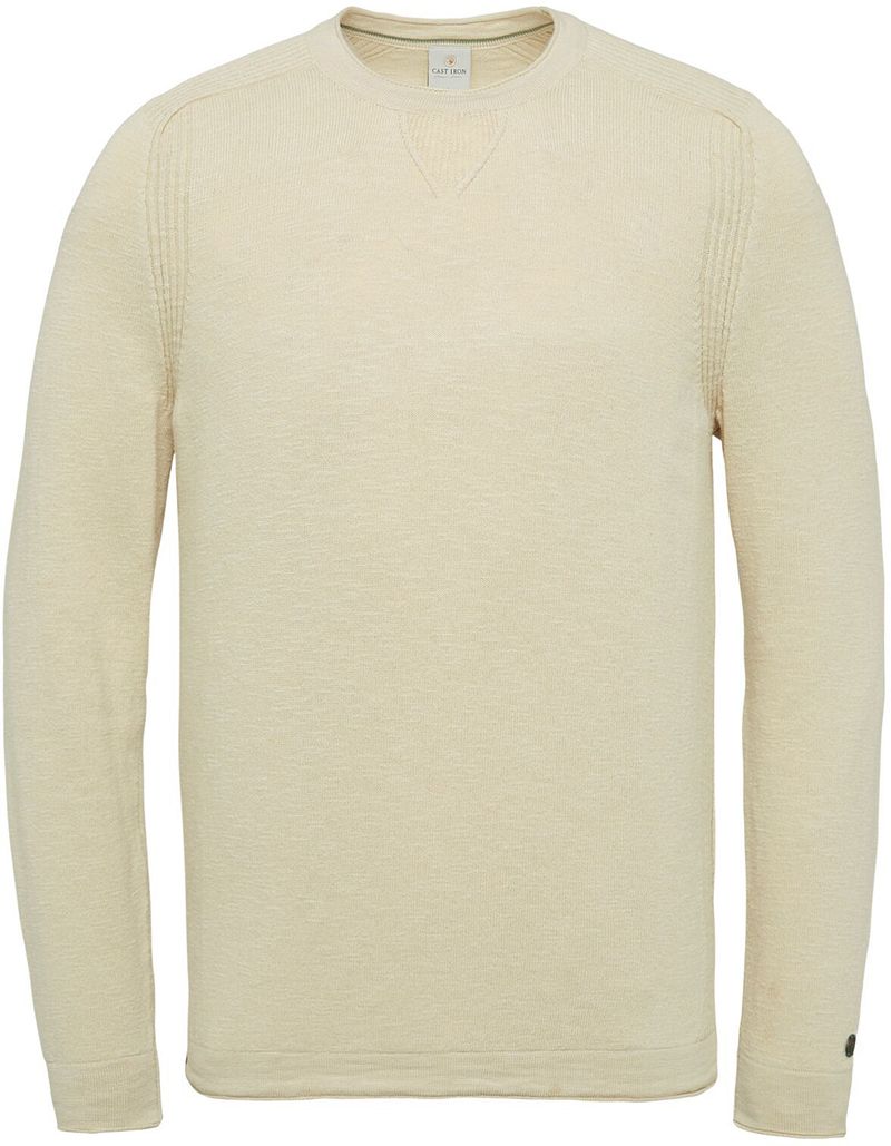 Cast Iron Leinen Pullover Beige - Größe XL günstig online kaufen