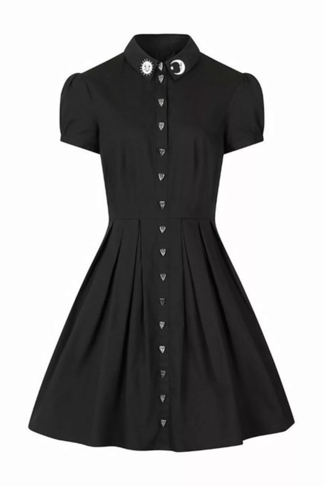 Hell Bunny A-Linien-Kleid Samara Dress Gothic Ouija Knopf Applikation günstig online kaufen