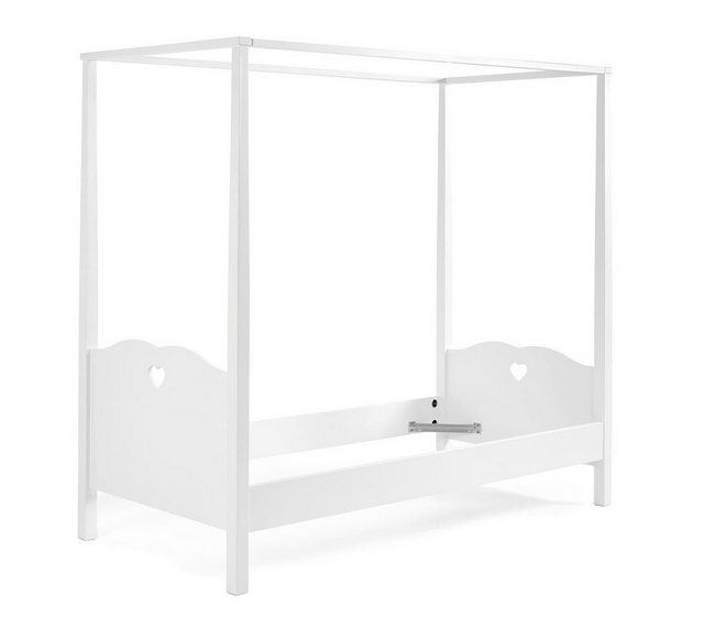 58 aufm Kessel Kinderbett Himmelbett Kamila 211x96x187 Kinderbett MDF Weiß günstig online kaufen