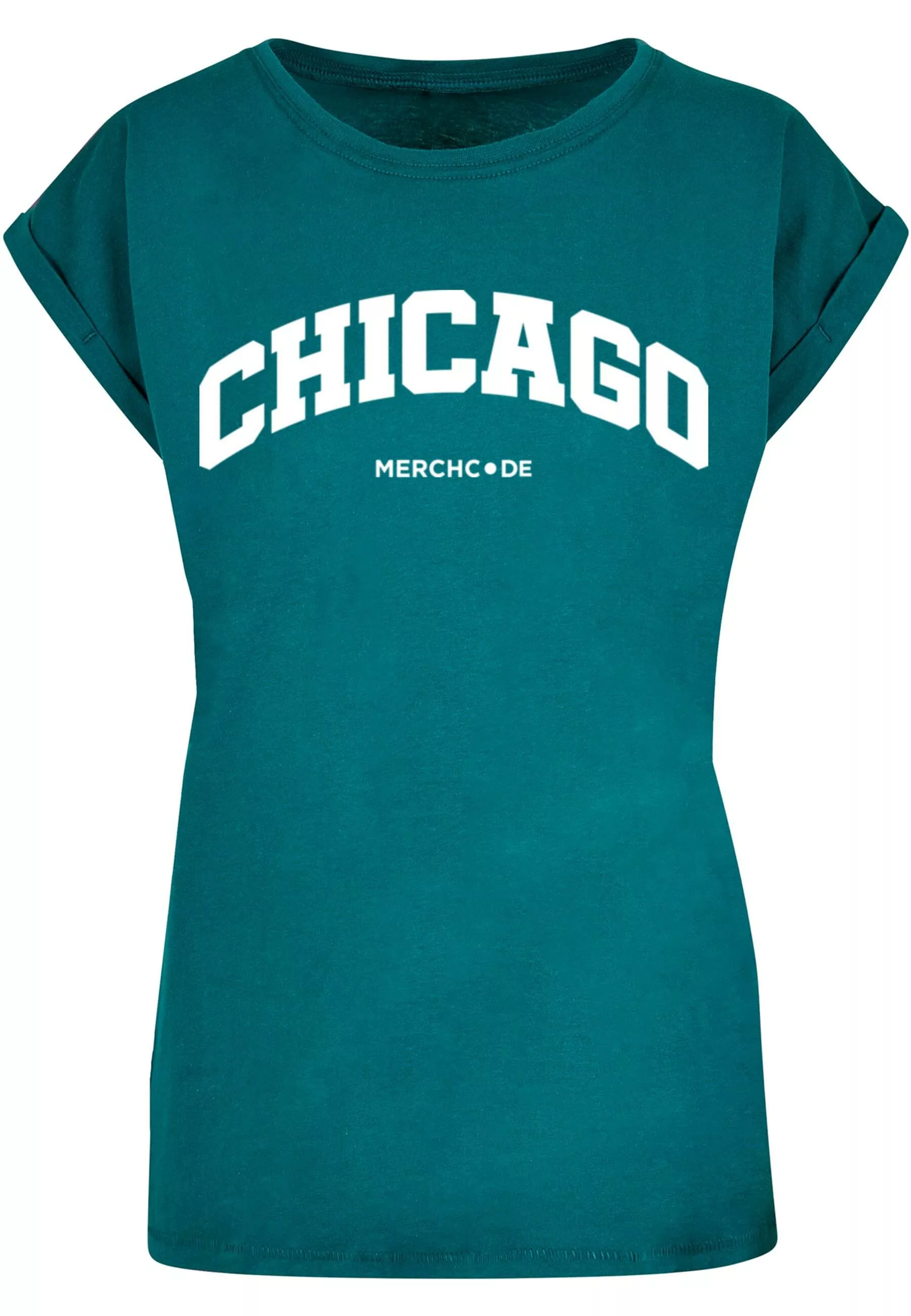 Merchcode T-Shirt "Merchcode Damen Ladies Chicago Wording - T-Shirt", (1 tl günstig online kaufen