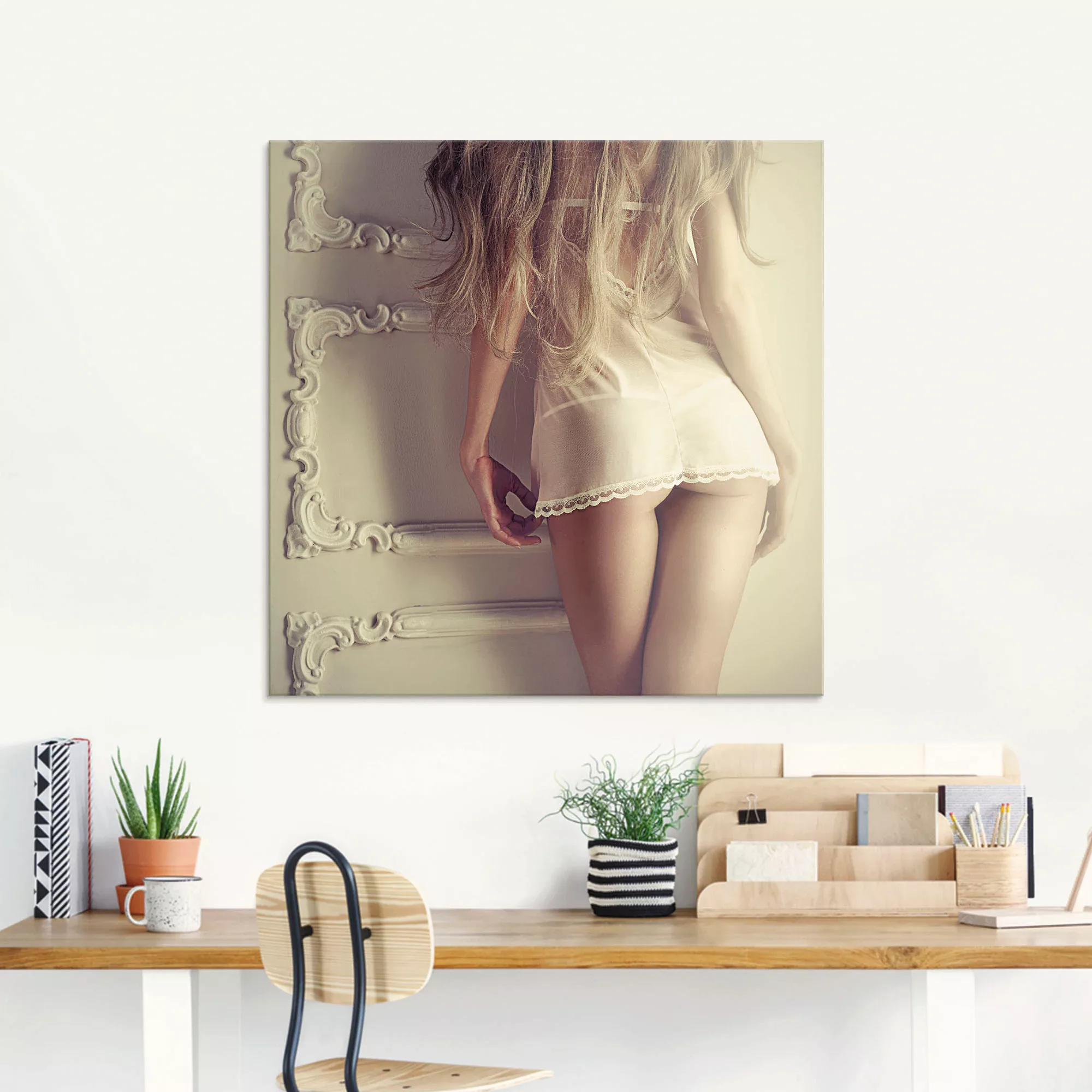 Artland Glasbild "Sinnliches Mädchen", Frau, (1 St.) günstig online kaufen