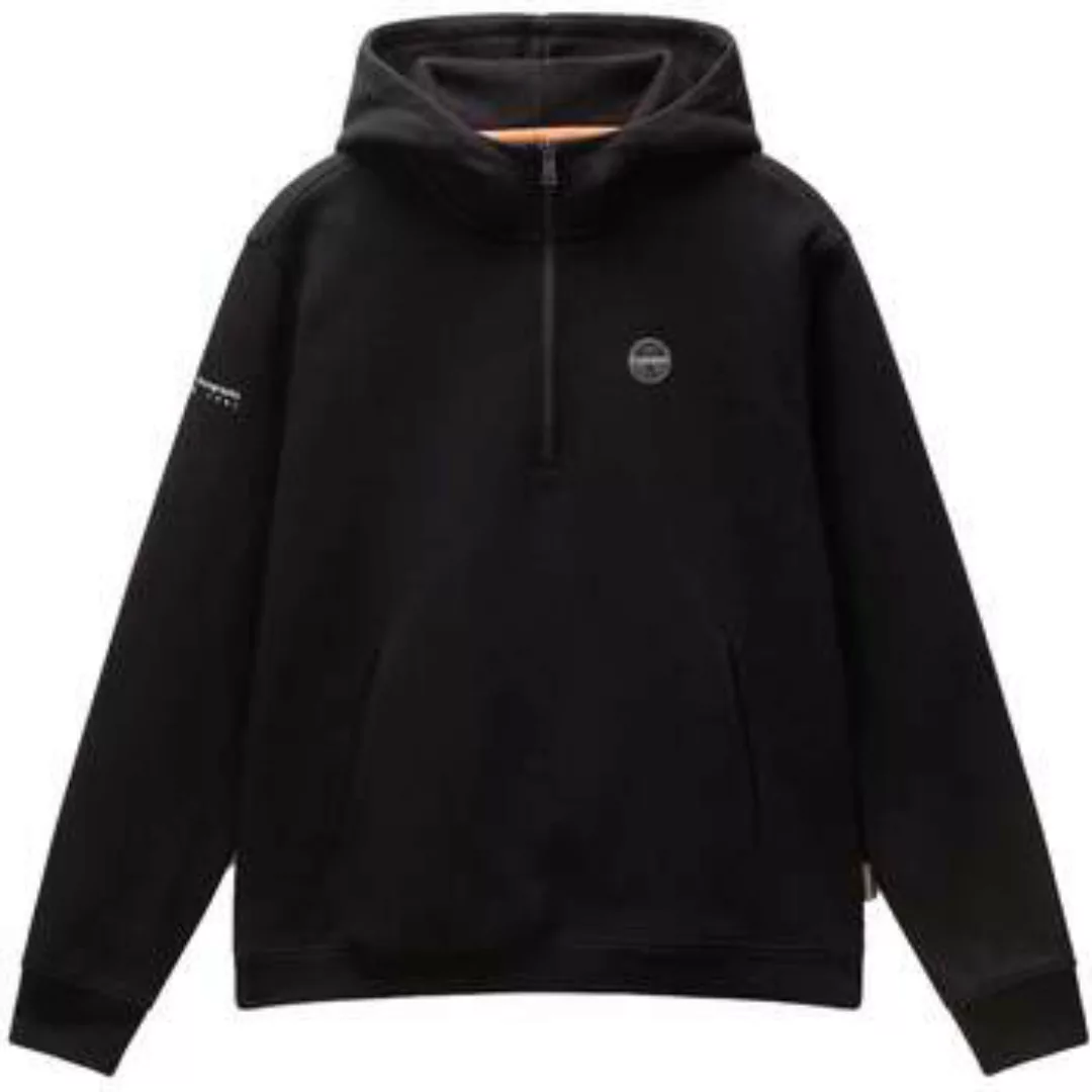 Napapijri  Sweatshirt Badge Quarter Zip Hoodie Black günstig online kaufen