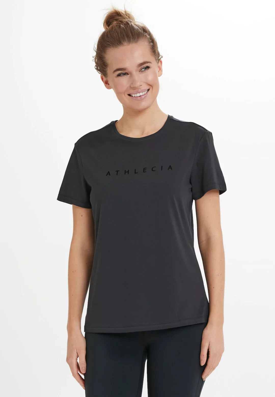 ATHLECIA Funktionsshirt "KATTY W Slub Tee", aus Baumwolle und Recycling-Pol günstig online kaufen