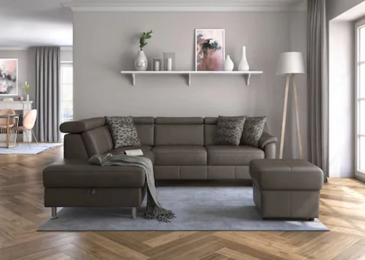 sit&more Ecksofa »Freetown L-Form«, inklusive Kopfteilverstellung und komfo günstig online kaufen