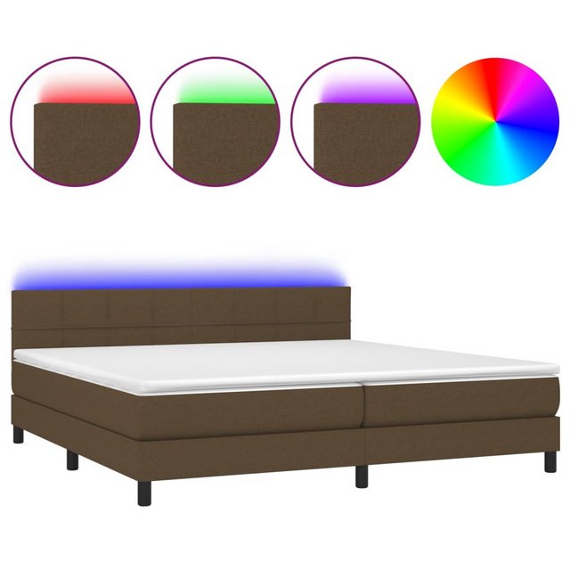 vidaXL Boxspringbett Bett Boxspringbett komplett mit Matratze & LED Stoff ( günstig online kaufen