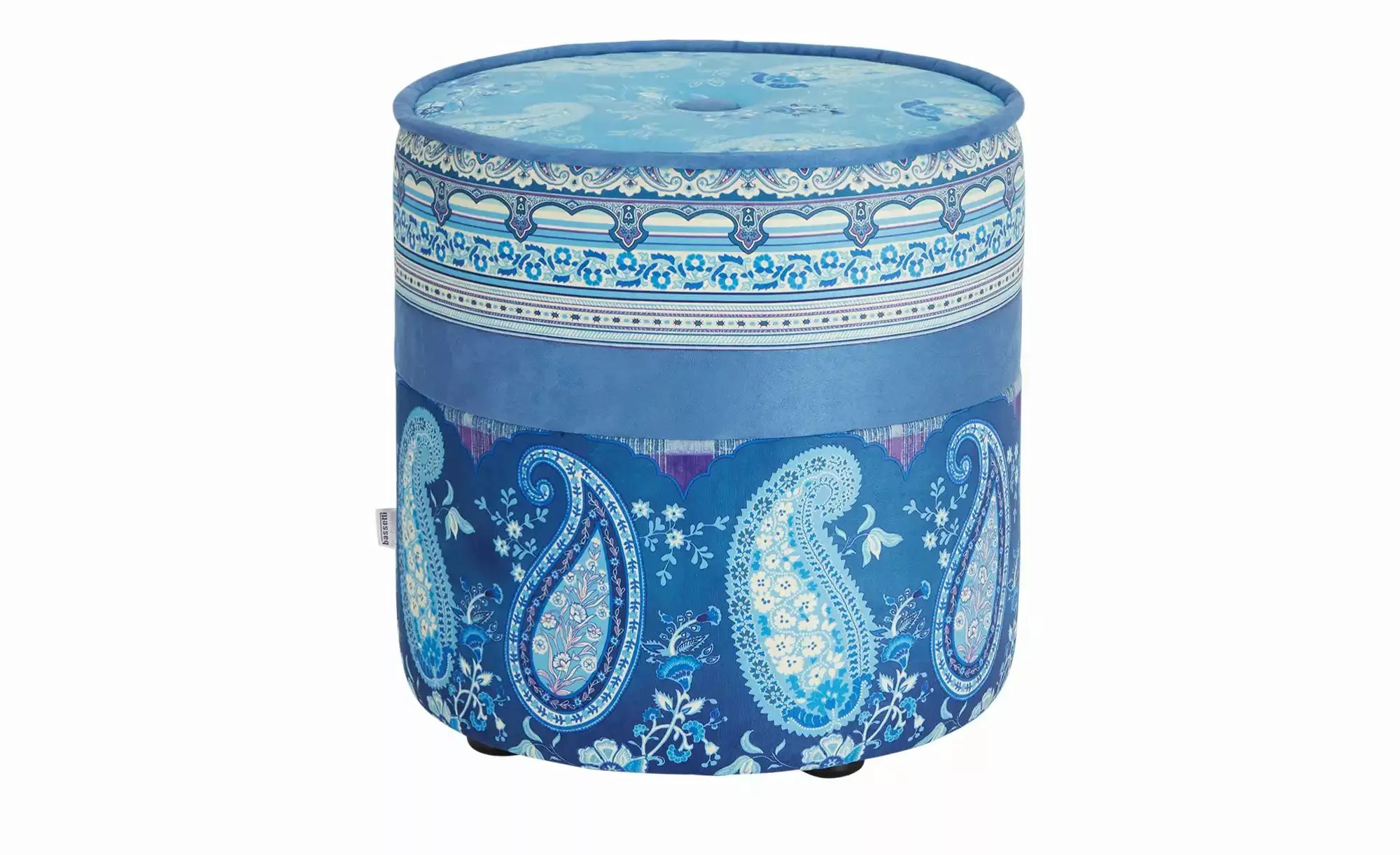 bassetti by SCHRÖNO Pouf  Tinetto ¦ blau ¦ Maße (cm): H: 44  Ø: 43 Polsterm günstig online kaufen