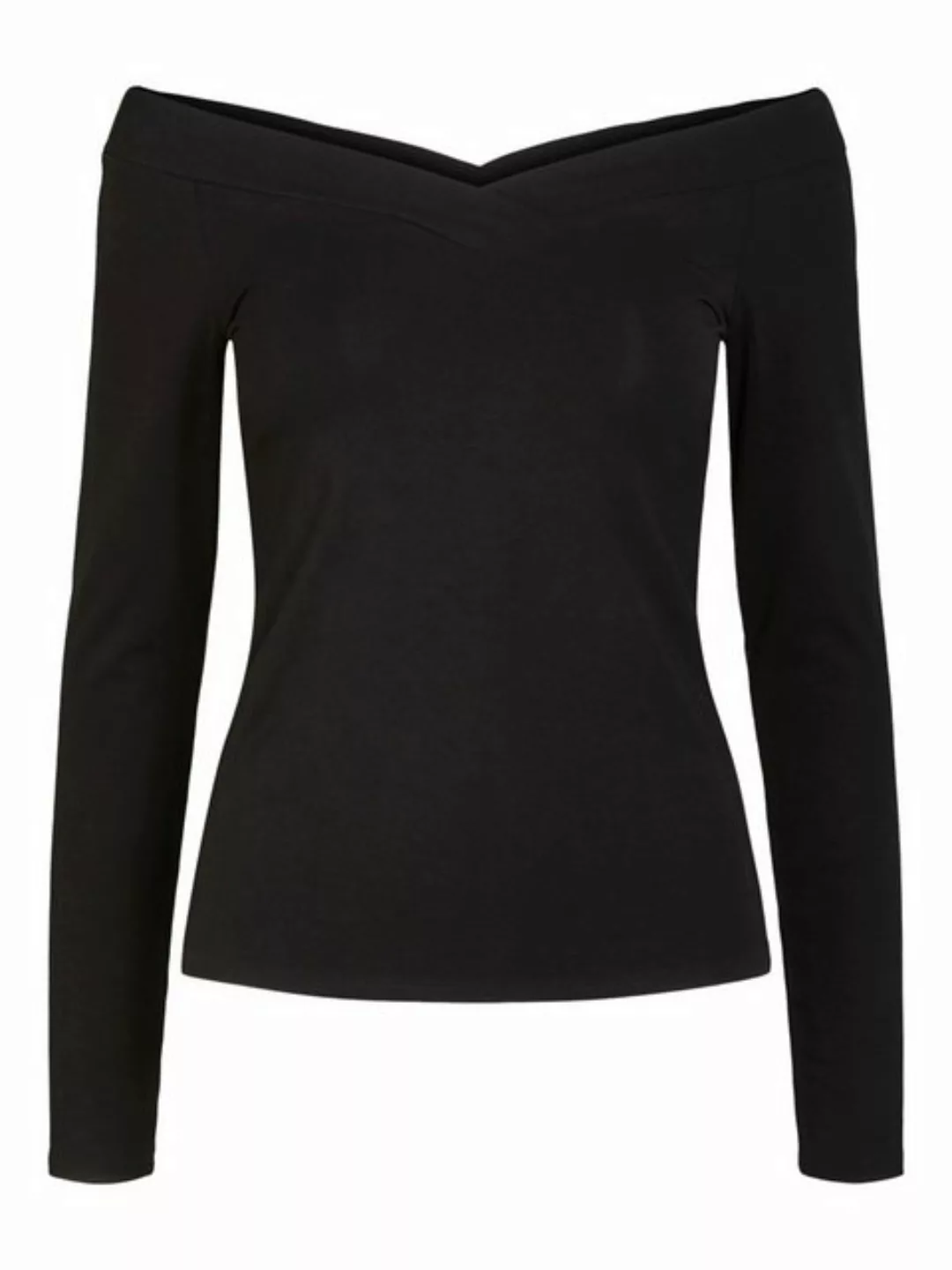 pieces Langarmshirt "PCMALIVA LS OFF SHOULDER V-NECK TOP NOOS" günstig online kaufen