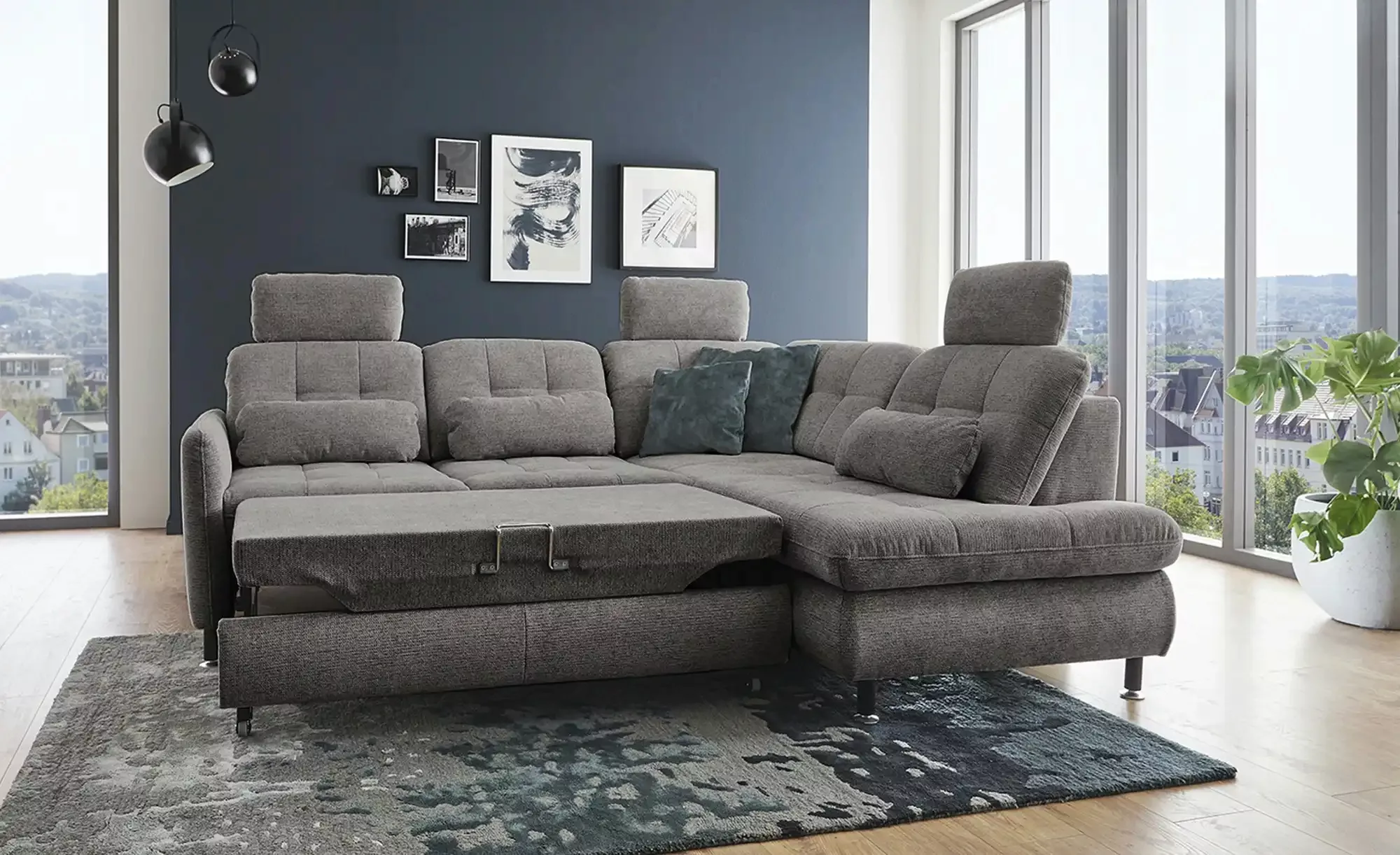 Lounge Collection Ecksofa  LIORA ¦ grau ¦ Maße (cm): B: 242 H: 99 T: 210.0 günstig online kaufen