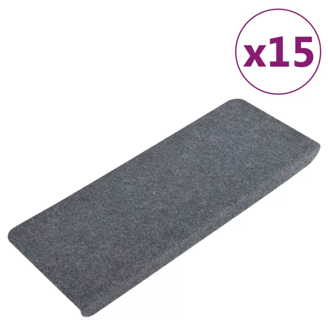 Vidaxl Stufenmatten Selbstklebend 15 Stk. 65x28 Cm Grau günstig online kaufen