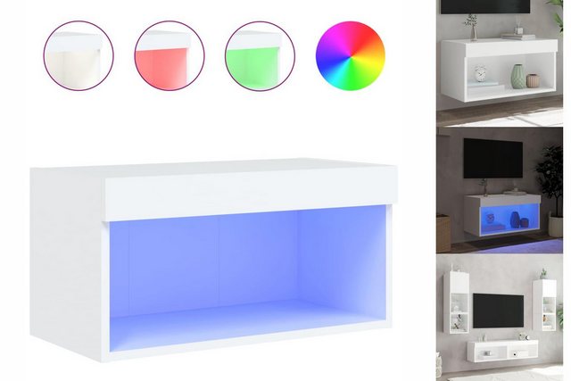 vidaXL TV-Schrank TV Schrank Hängeschrank Wandschrank Lowboard mit LED Leuc günstig online kaufen