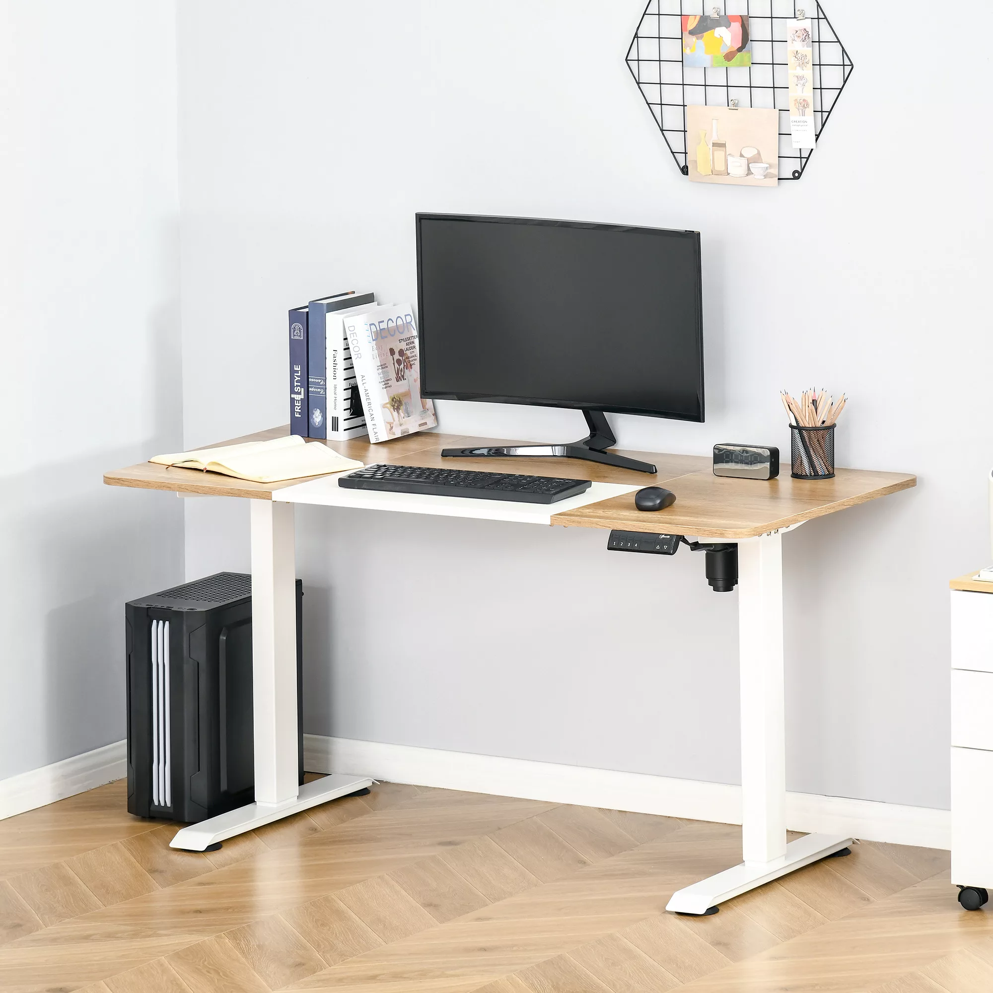 Vinsetto Computertisch  Elektrischer Schreibtisch, Stehschreibtisch, höhenv günstig online kaufen