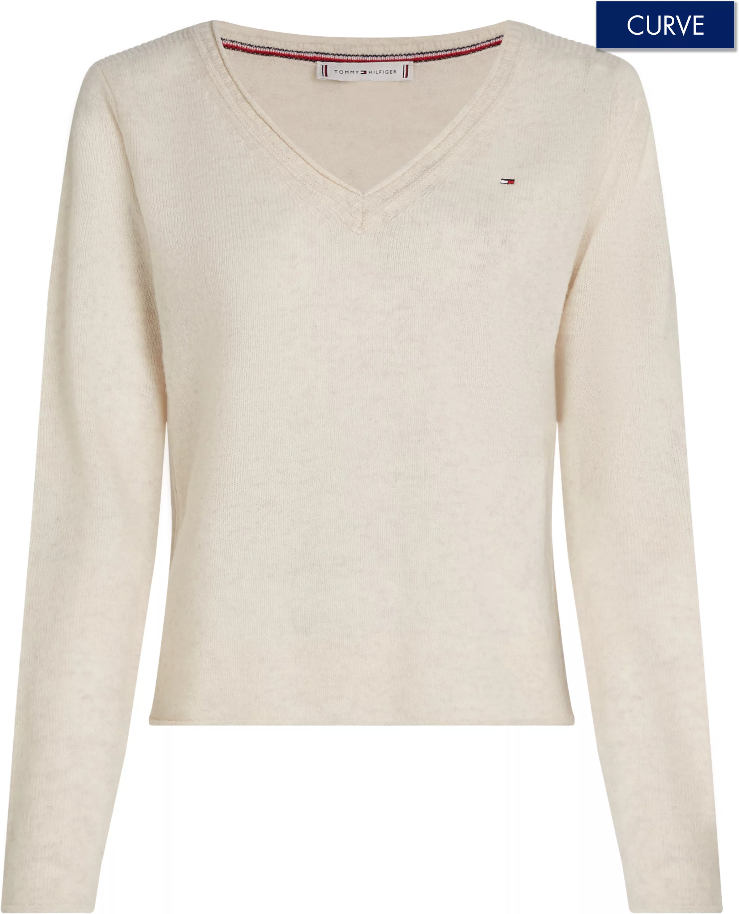 Tommy Hilfiger Curve V-Ausschnitt-Pullover CRV SOFT WOOL V-NK SWEATER in Gr günstig online kaufen