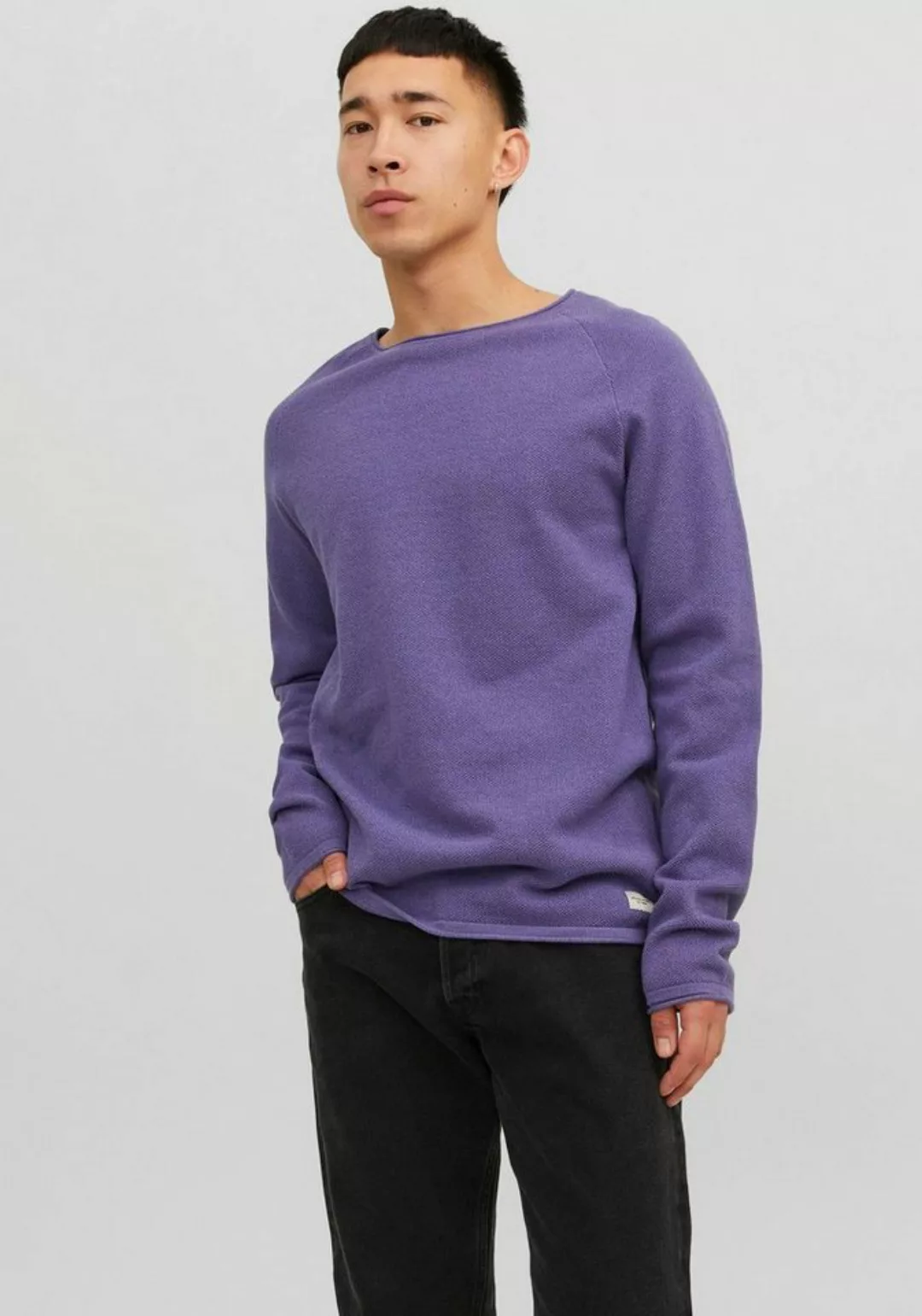 Jack & Jones Rundhalspullover JJEHILL KNIT CREW NECK NOOS aus Strukturstric günstig online kaufen