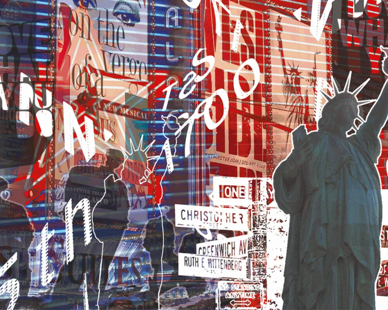 Fototapete "Lady Liberty" 4,00x2,50 m / Glattvlies Perlmutt günstig online kaufen