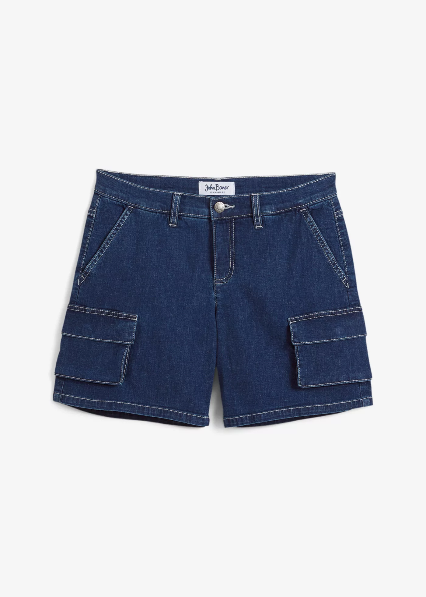 Cargo Jeans, Shorts, Mid Waist günstig online kaufen