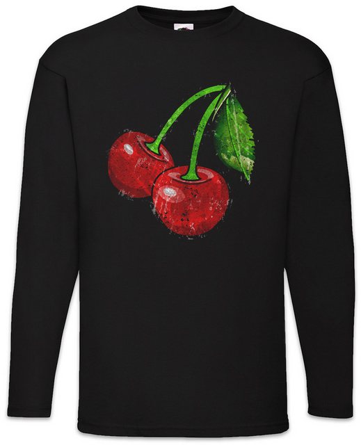 Urban Backwoods Langarmshirt Oldschool Cherries Vintage Logo I Langarm T-Sh günstig online kaufen