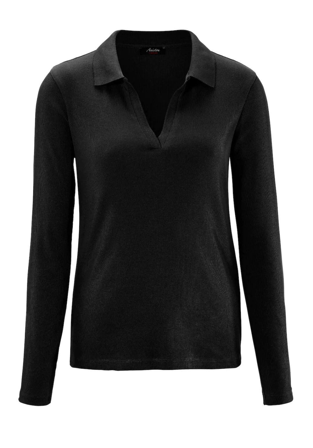 Aniston CASUAL Langarmshirt, mit Polokragen günstig online kaufen