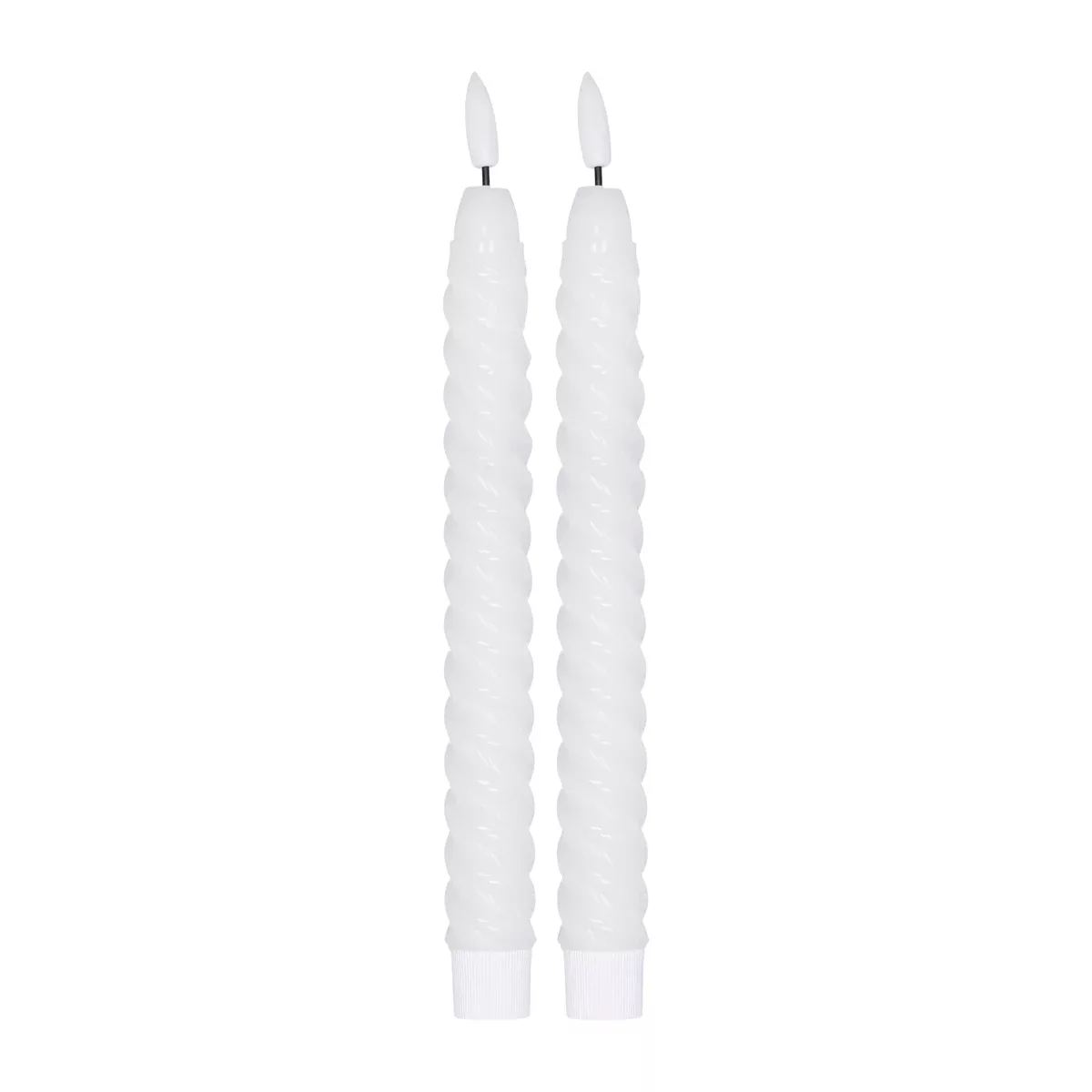Twisted LED-Kerze 25cm 2er Pack weiß günstig online kaufen