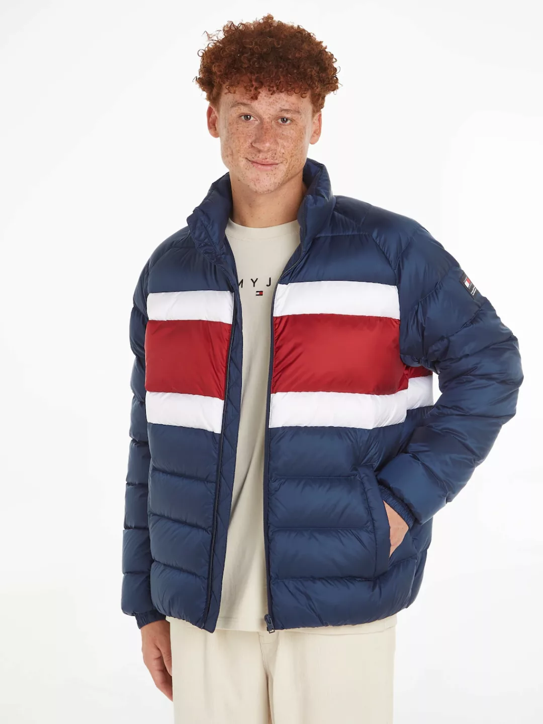 Tommy Jeans Daunenjacke "TJM BLOCK STRIPE LT DOWN JKT EXT", mit Colourblock günstig online kaufen