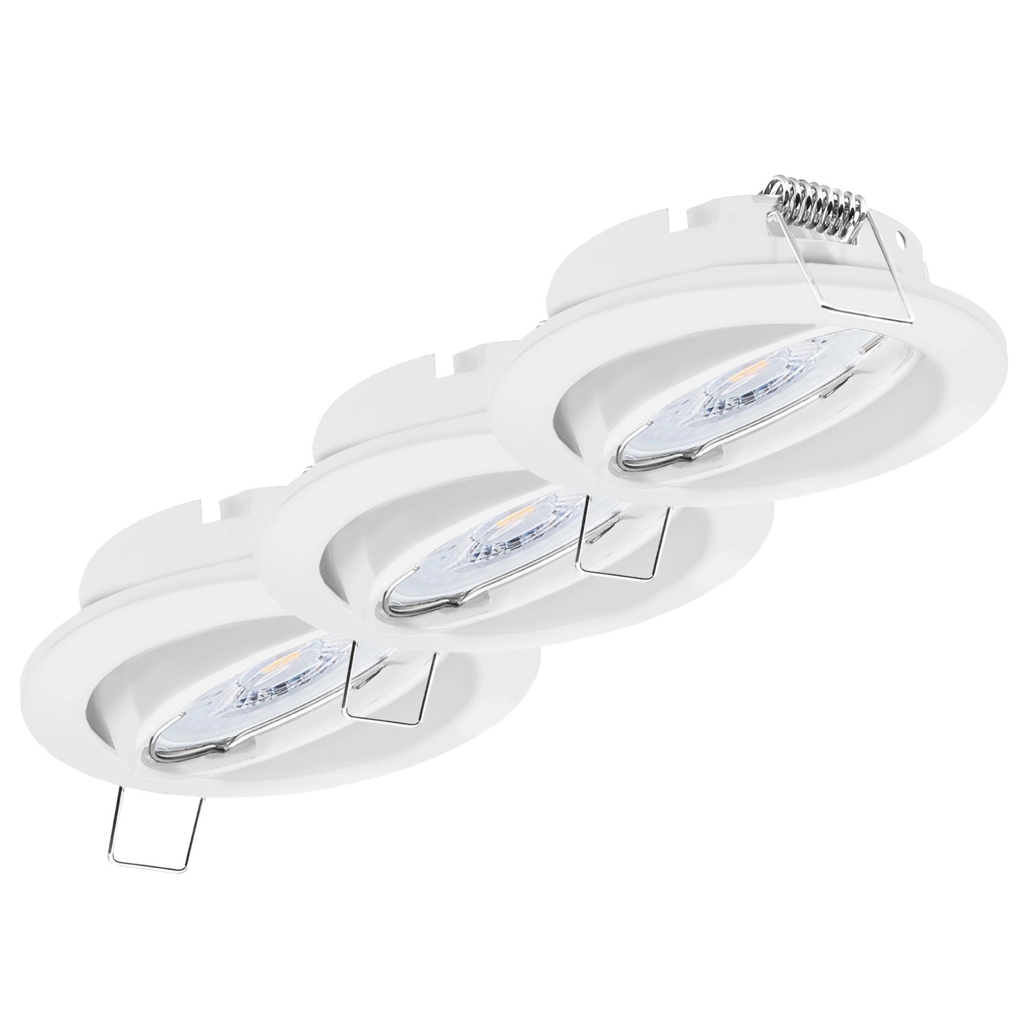 Oktaplex 3er Set Einbaustrahler Dijon inkl. LED Modul 3000K Warmweiß 380lm günstig online kaufen