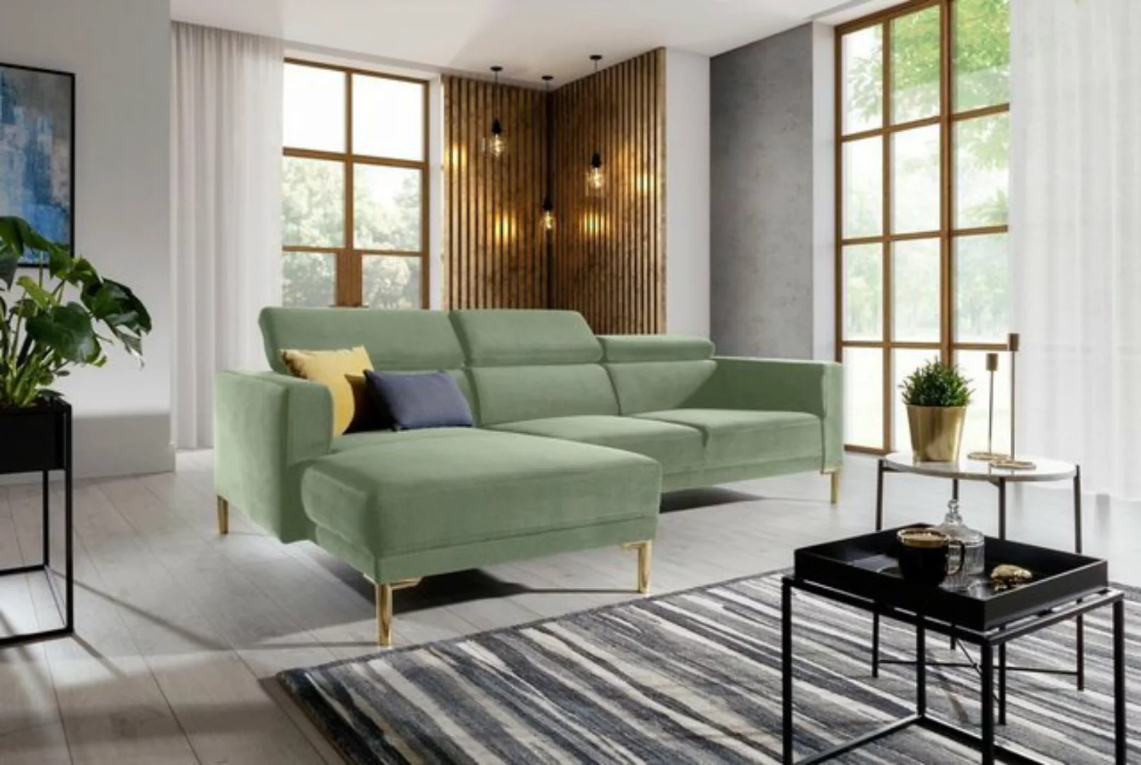 Stylefy Ecksofa Anaheim, L-Form, Eckcouch, Kopfteilverstellung günstig online kaufen