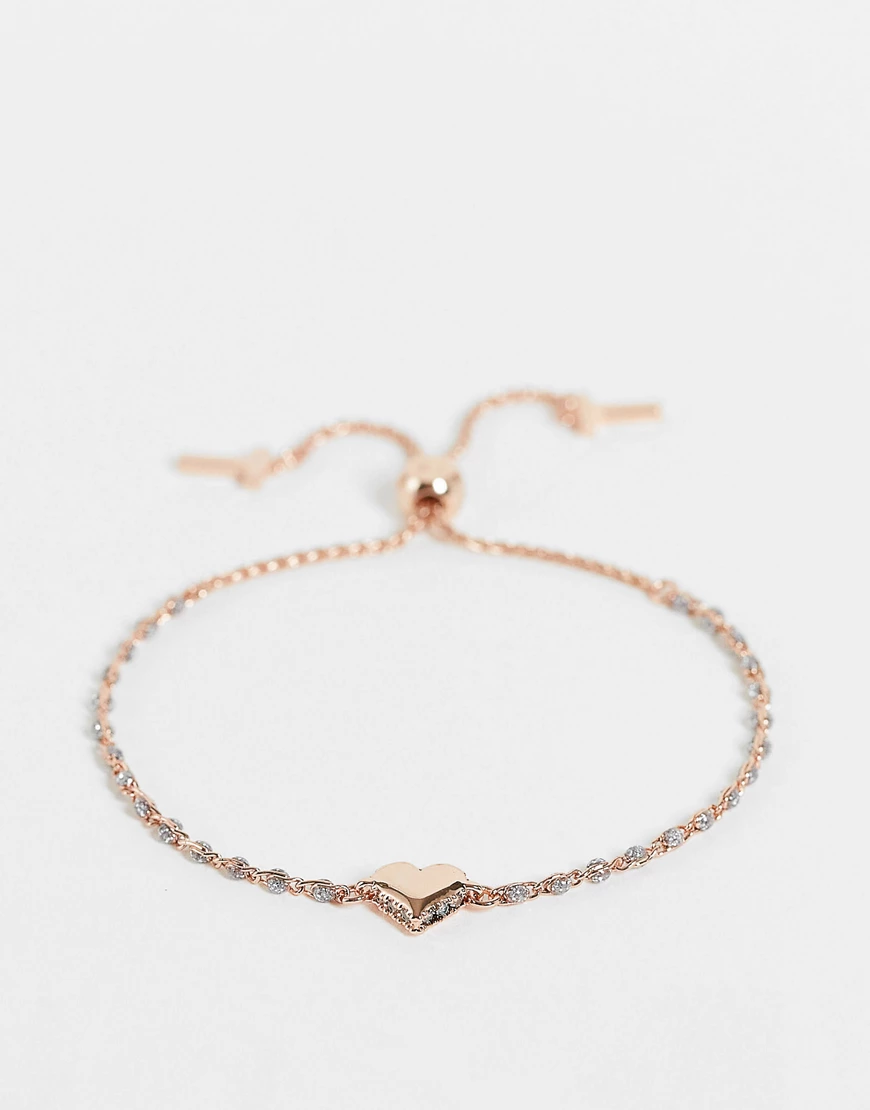 Ted Baker – Sarsa – Verstellbares, funkelndes Armband in Roségold mit klein günstig online kaufen