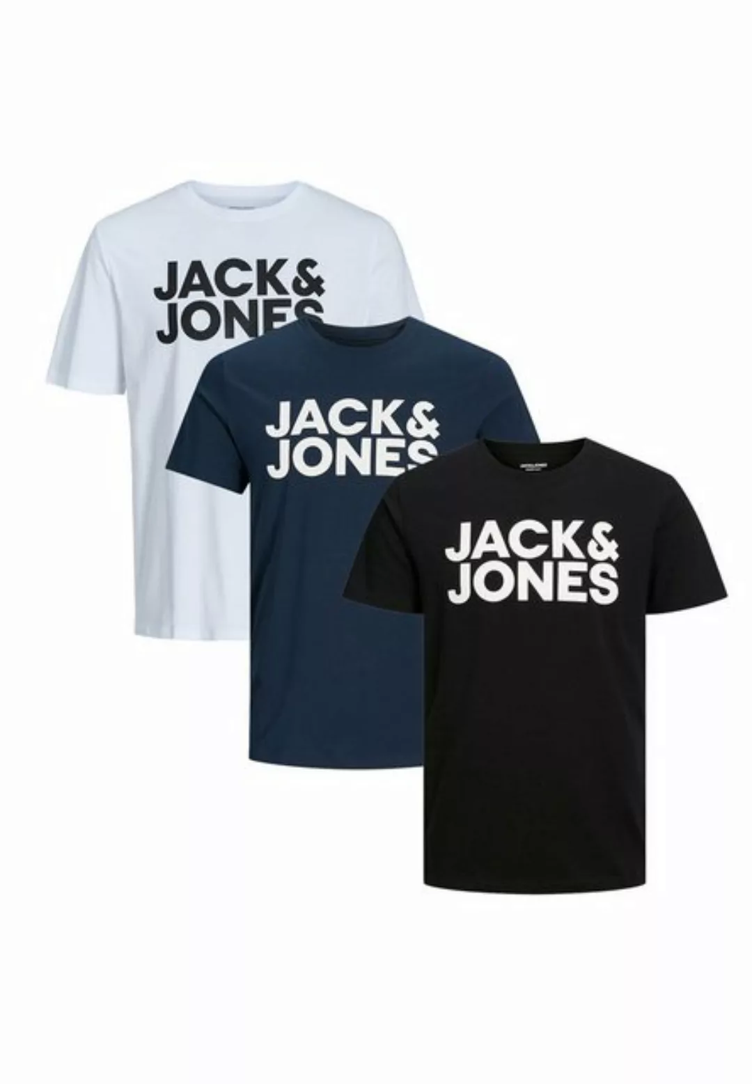 Jack & Jones T-Shirt 3er Pack Corp (Spar-Set, 3-tlg) T-Shirt - Baumwolle - günstig online kaufen