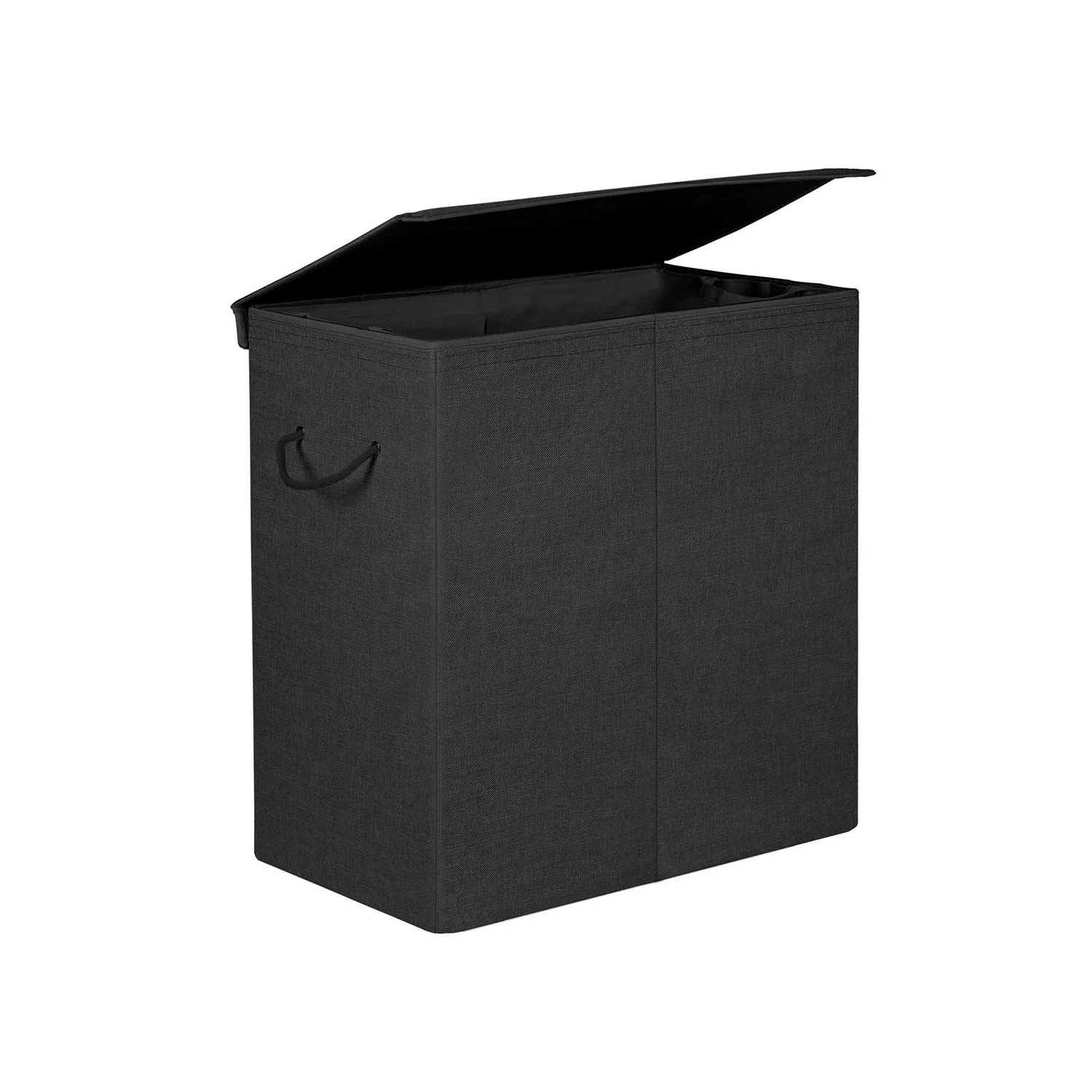 Songmics Wäschekorb 60 cm x 36 cm x 66 cm Schwarz günstig online kaufen