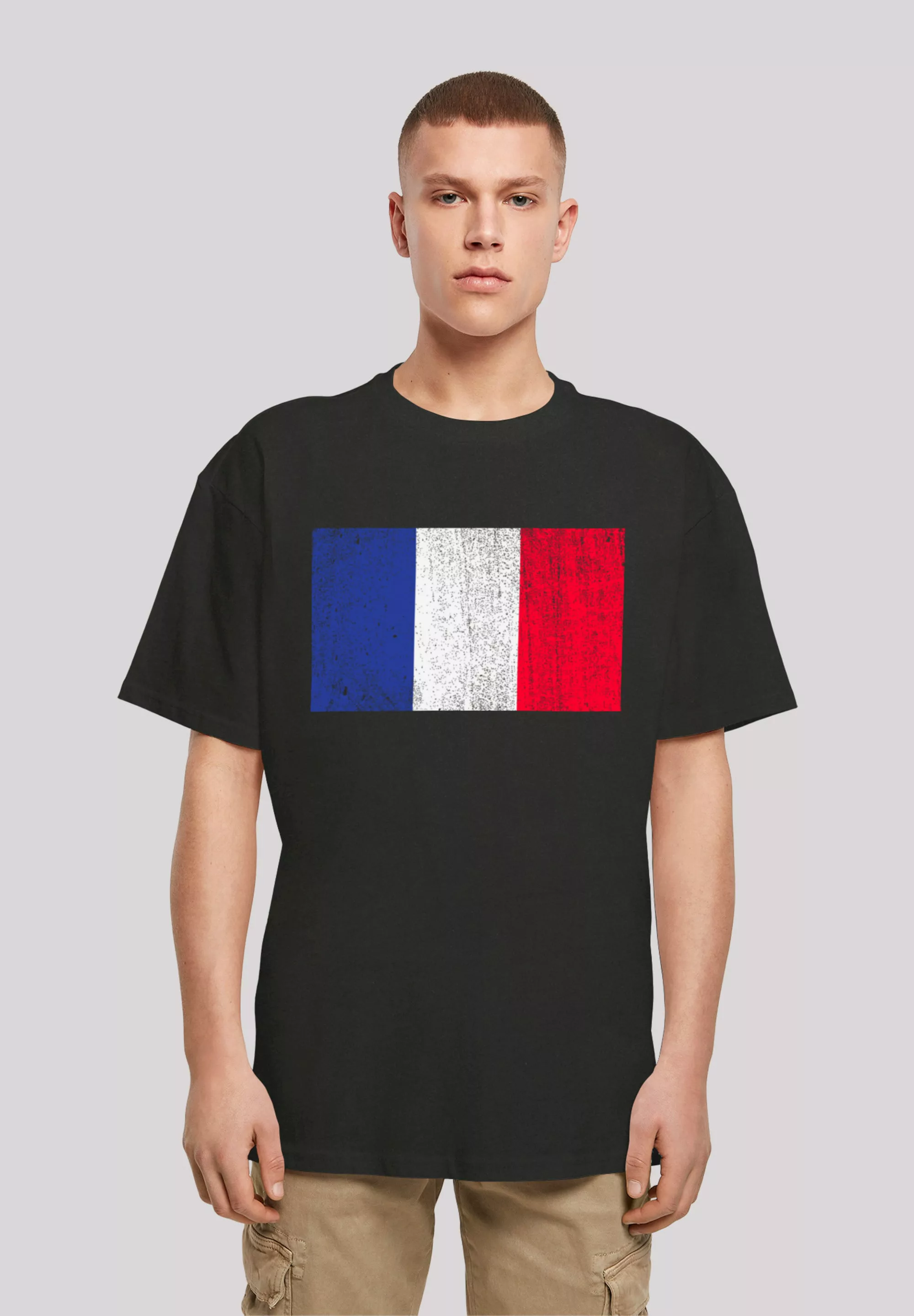 F4NT4STIC T-Shirt "France Frankreich Flagge distressed", Print günstig online kaufen