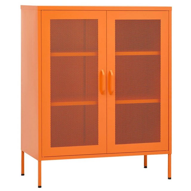 vidaXL Vitrine Lagerschrank Orange 80x35x101,5 cm Stahl günstig online kaufen