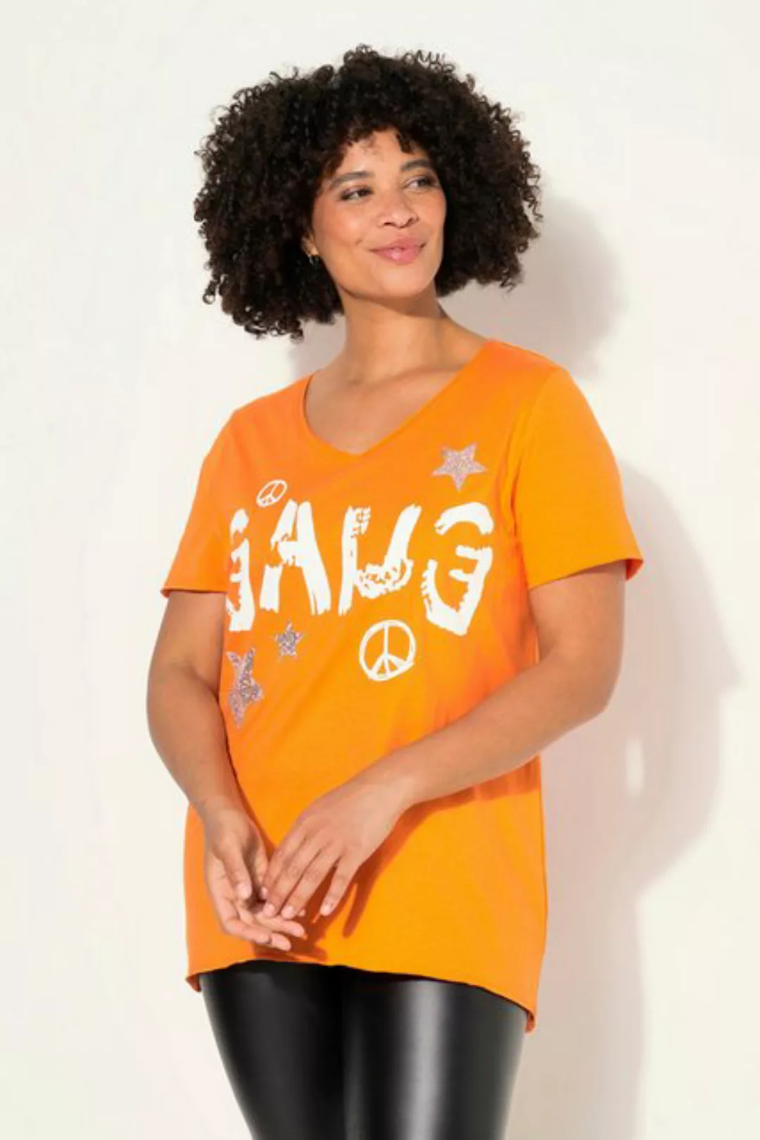 Angel of Style Rundhalsshirt T-Shirt A-Linie "Gang"-Schriftzug günstig online kaufen