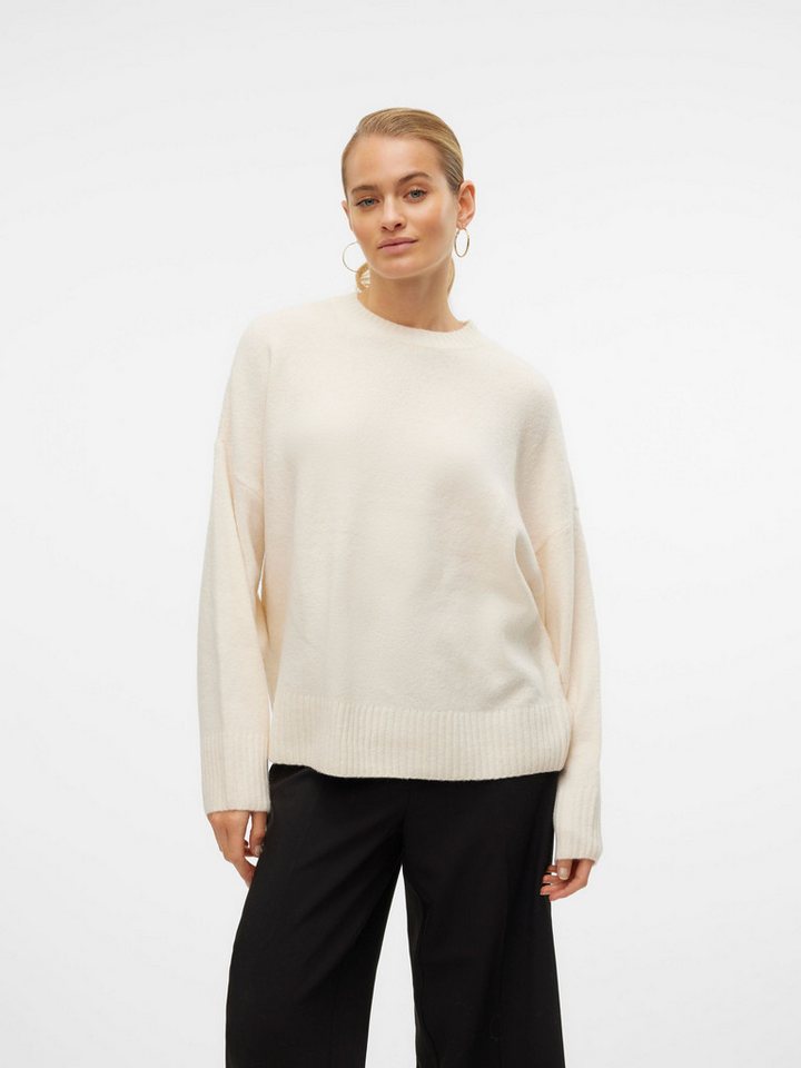 Vero Moda Strickpullover Strickpullover loose fit Rundhals tiefe Schultern günstig online kaufen