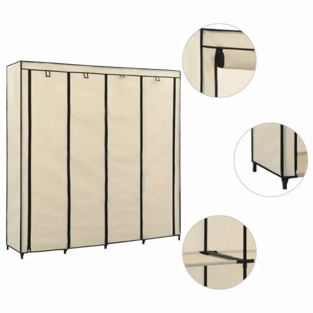 furnicato Kleiderschrank mit 4 Fächern Creme 175 x 45 x 170 cm (1-St) günstig online kaufen