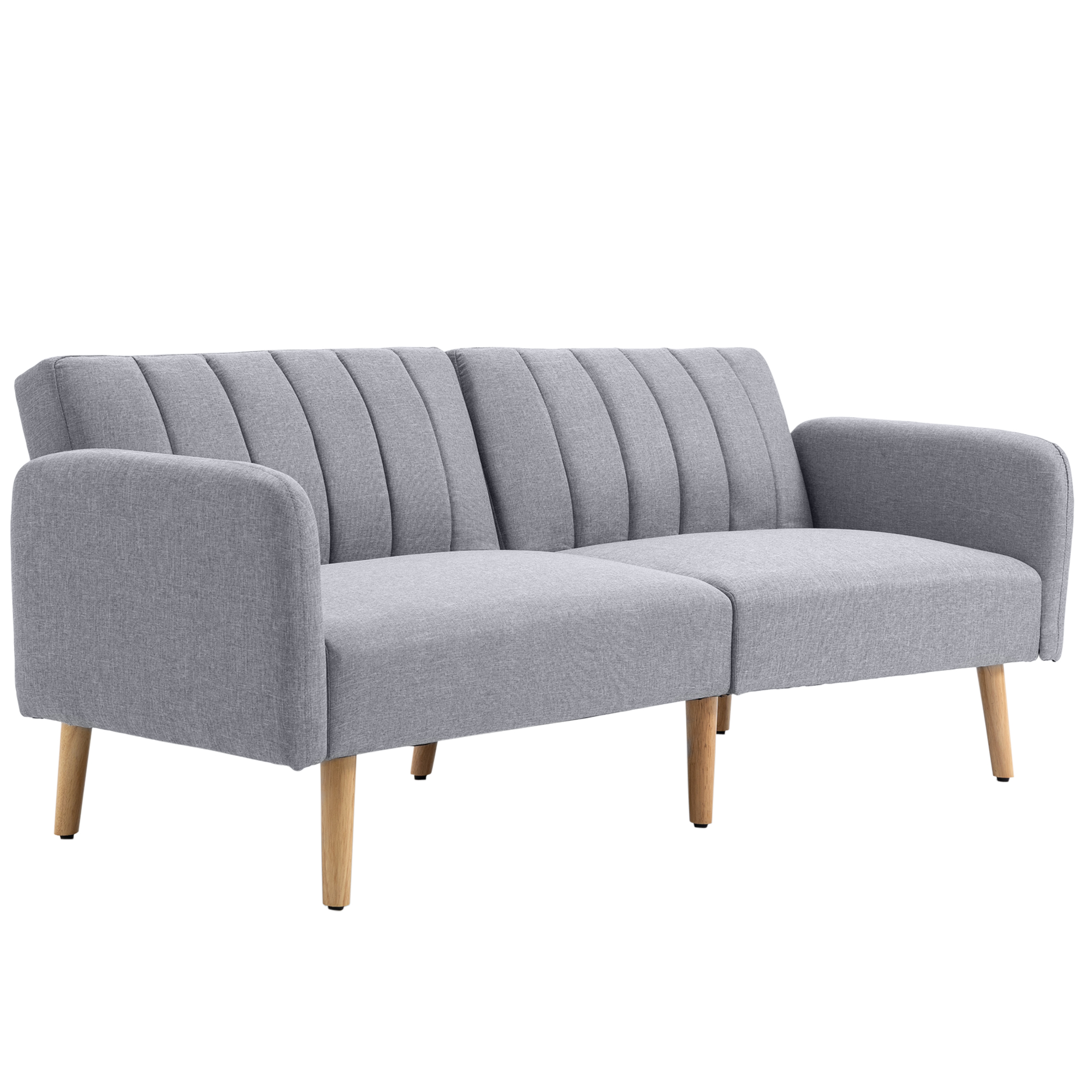 HOMCOM Schlafsofa, 2-Sitzer Sofa mit Schlaffunktion, Verstellbare Rückenleh günstig online kaufen