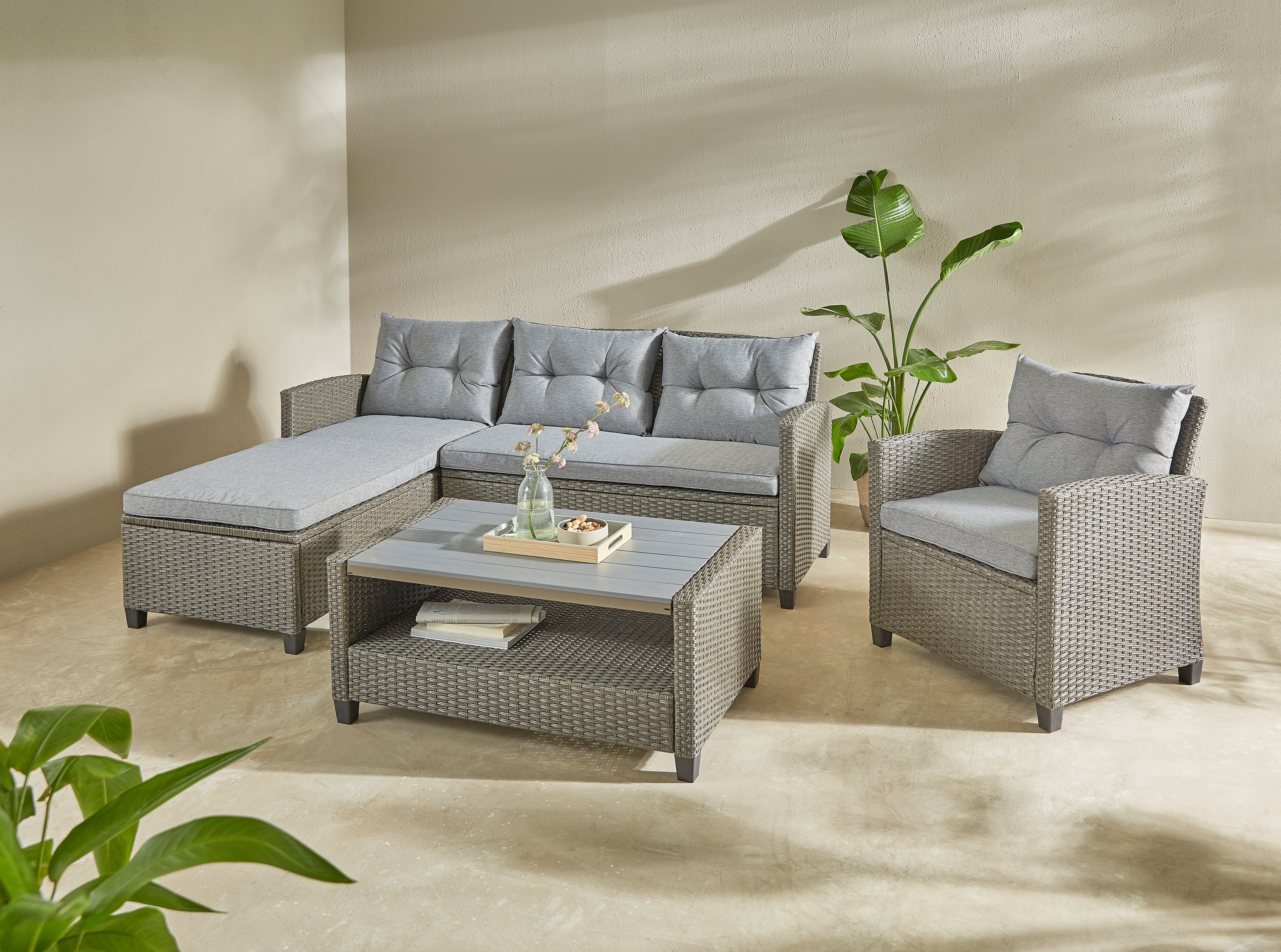 KONIFERA Gartenlounge-Set "Cordoba", (Set, 11 tlg., 2x Bank, 1x Sessel, 1x günstig online kaufen
