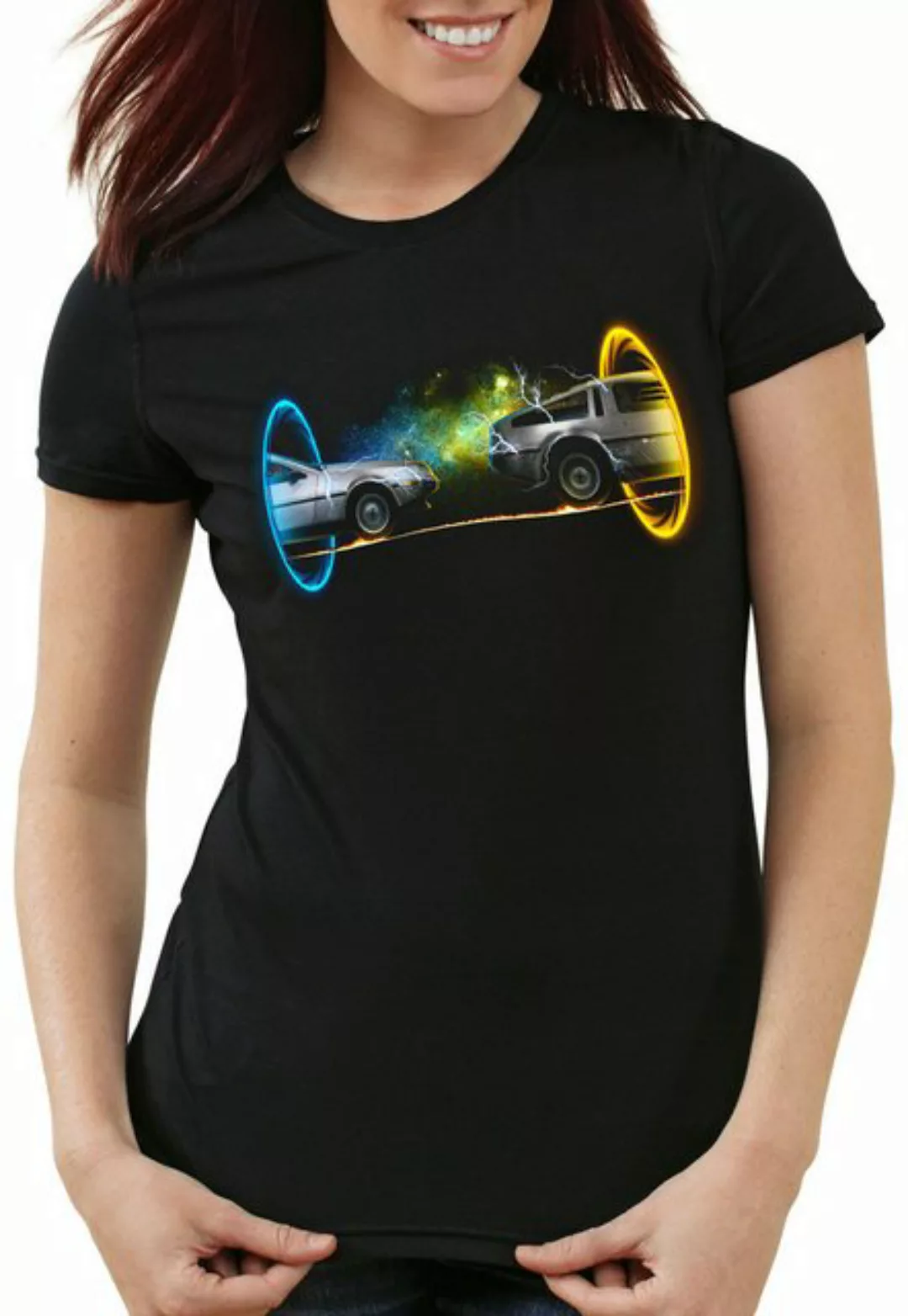 style3 T-Shirt Delorean Portal zeitreise marty mcfly dmc-12 zurück in die z günstig online kaufen