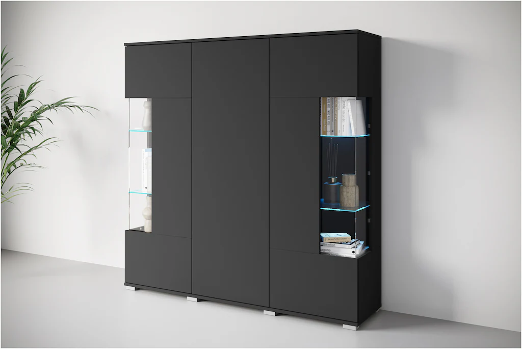 INOSIGN Highboard "Kenia", (1 St.), Modernes Highboard, mit Glastüren, Brei günstig online kaufen