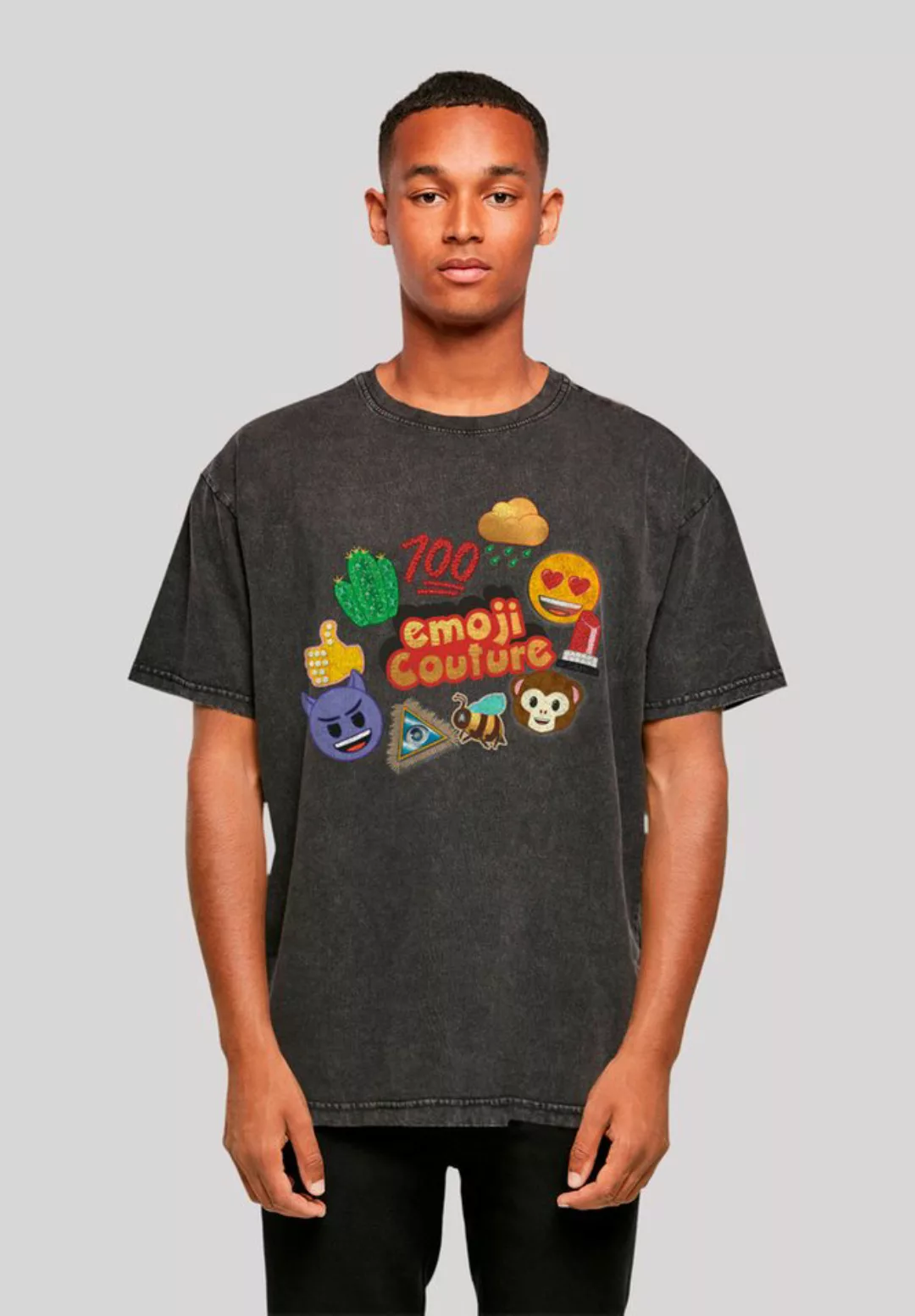 emoji couture T-Shirt gold logo stylish icons Premium Qualität günstig online kaufen