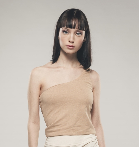 One Shoulder Top - Hellbraun günstig online kaufen