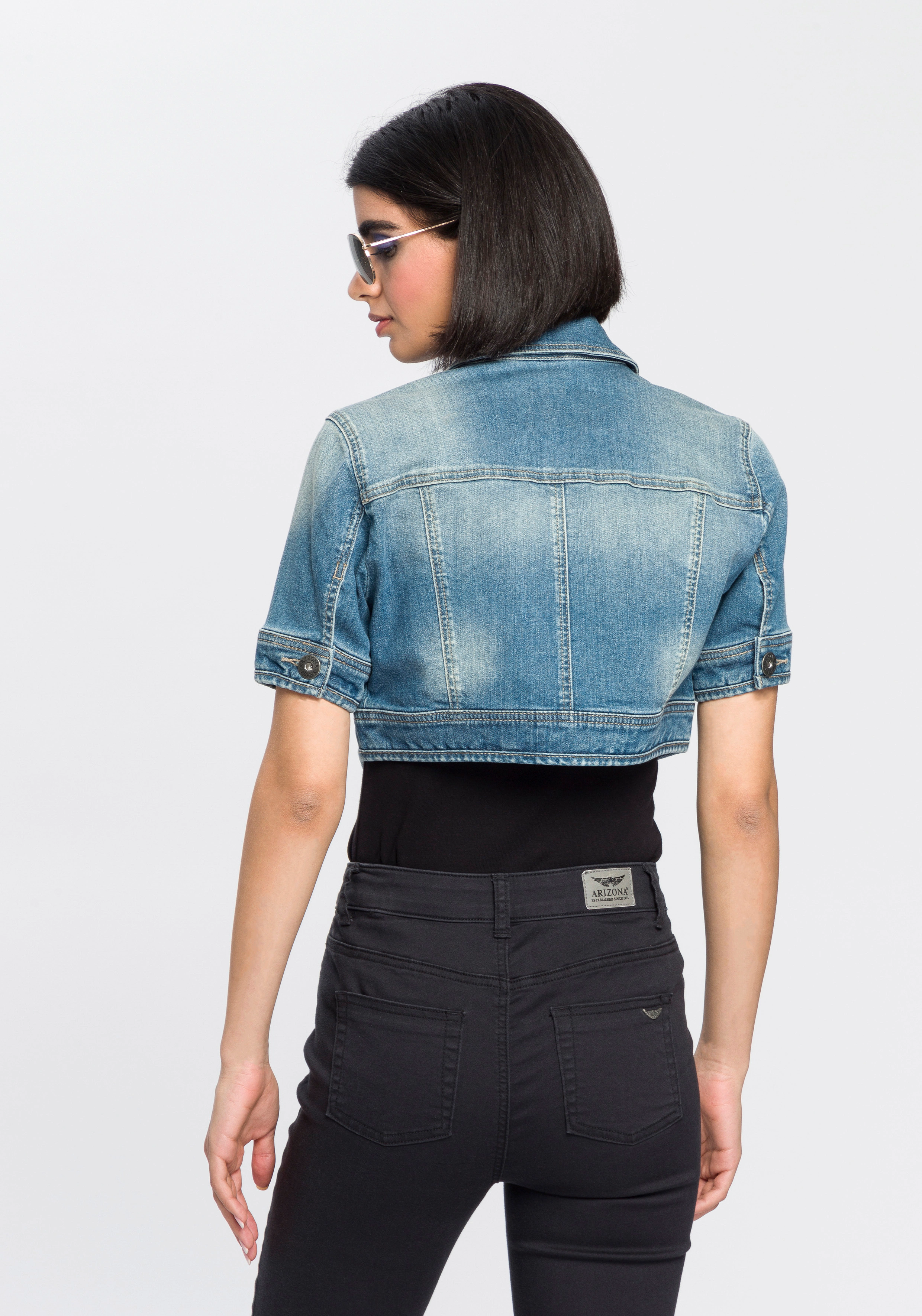 Arizona Jeansjacke in extra kurzer Form günstig online kaufen