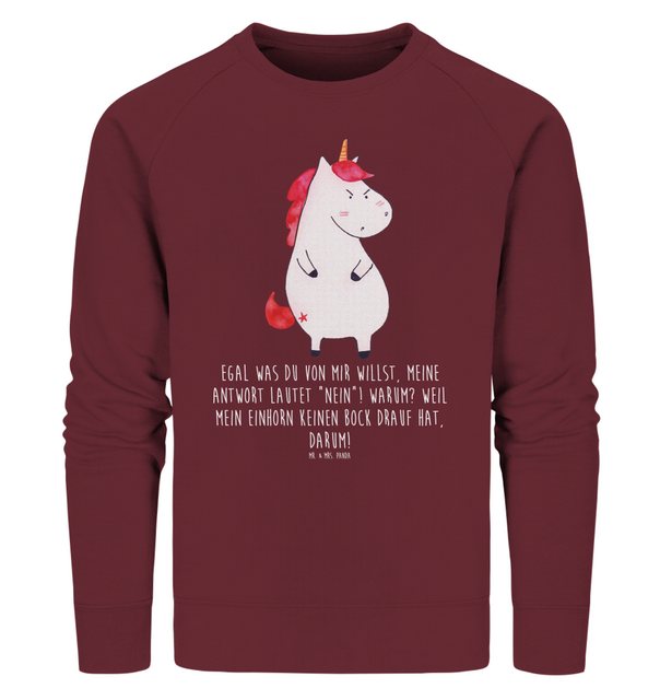 Mr. & Mrs. Panda Longpullover Größe XS Einhorn Wut - Burgundy - Geschenk, P günstig online kaufen