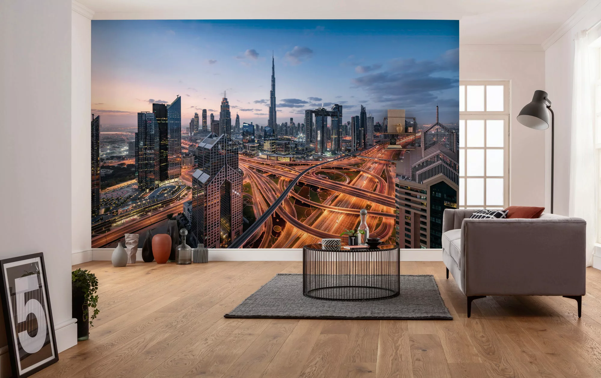 KOMAR Vlies Fototapete - Lights of Dubai  - Größe 450 x 280 cm mehrfarbig günstig online kaufen