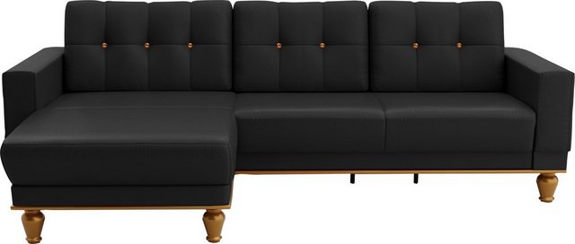 sit&more Ecksofa "Orient 5 V L-Form", mit Strass-Stein, wahlweise mit Bettf günstig online kaufen