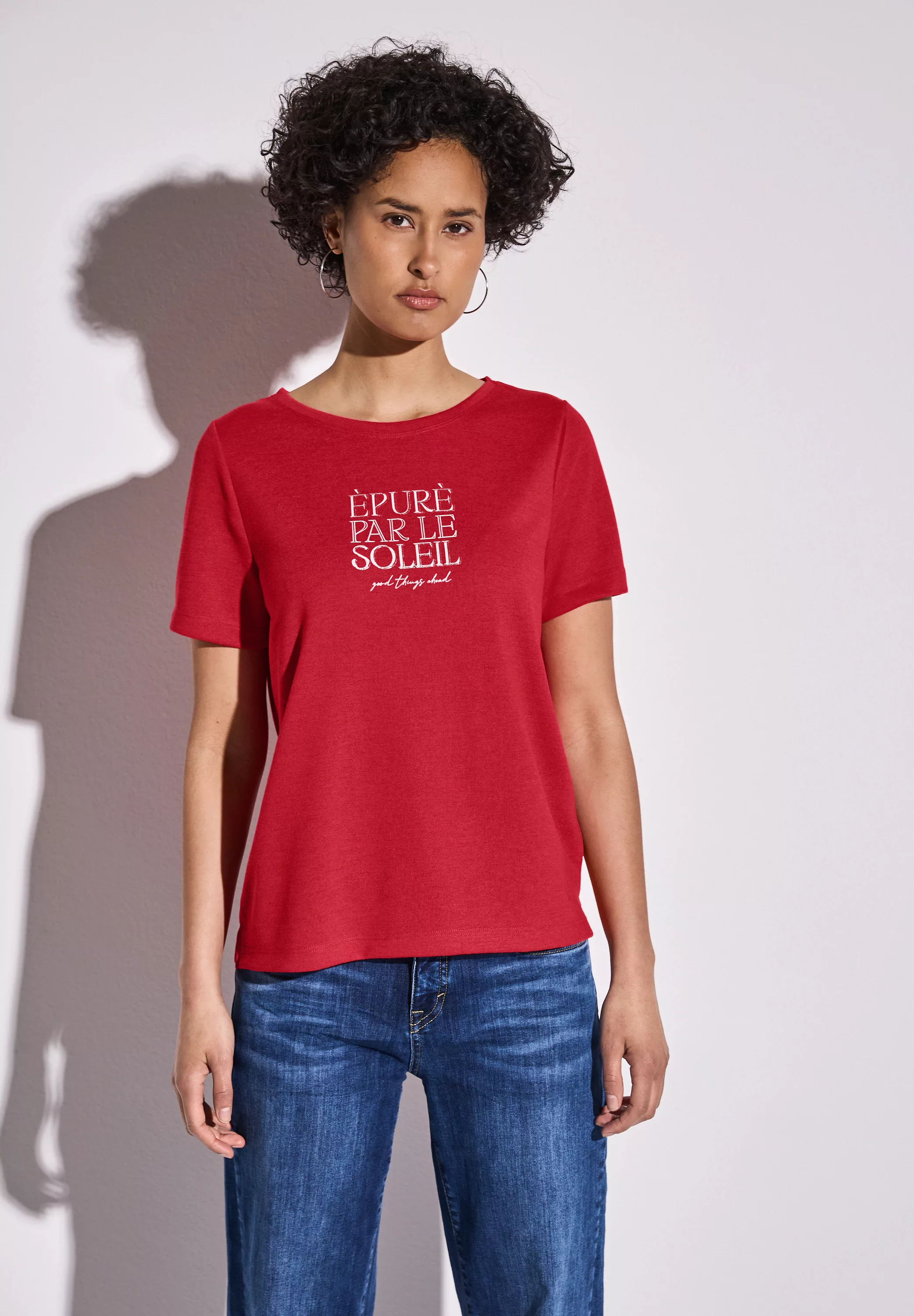 STREET ONE T-Shirt, im angenehmen Materialmix günstig online kaufen